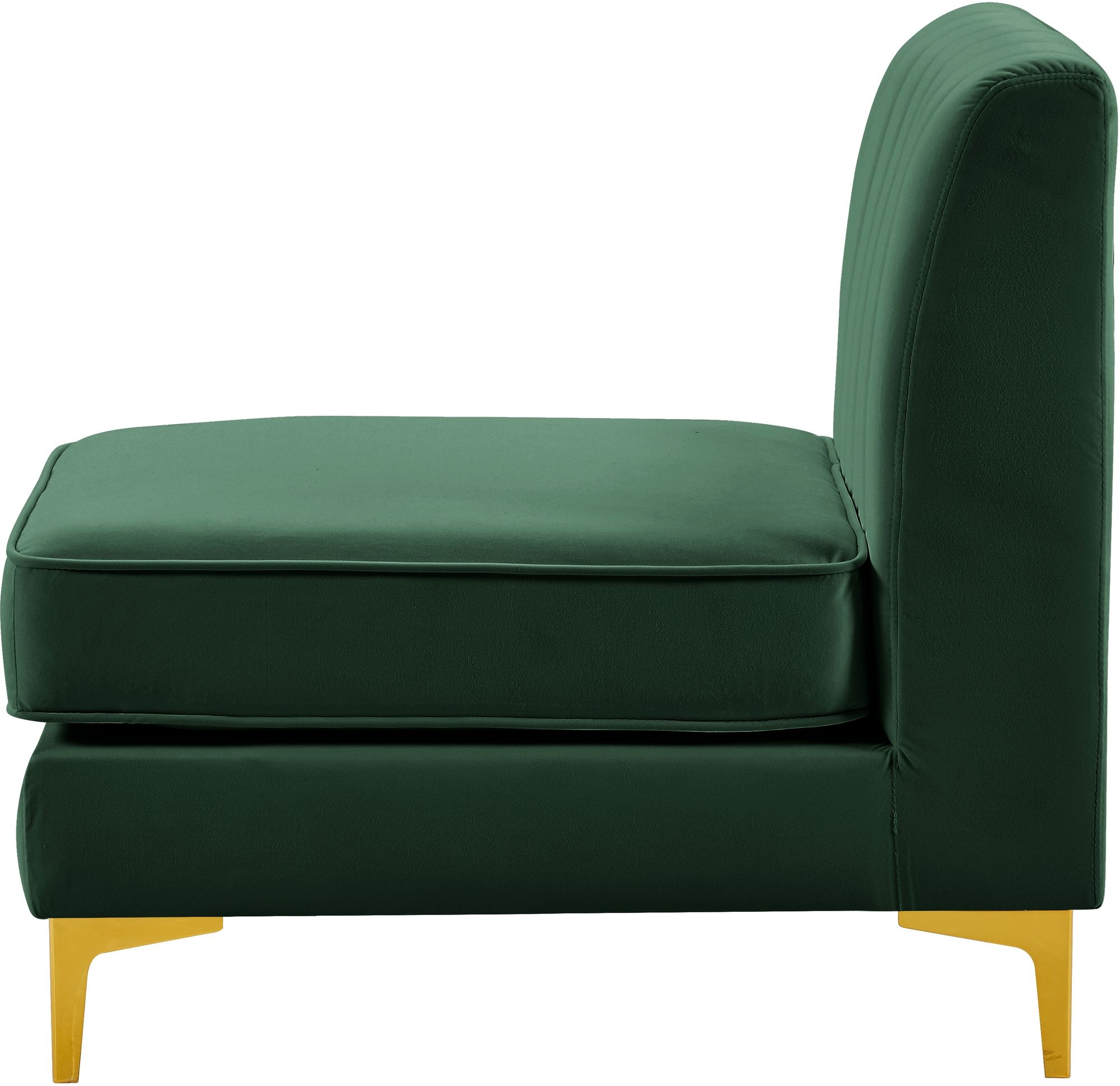 Alina Velvet Modular Armless Chair