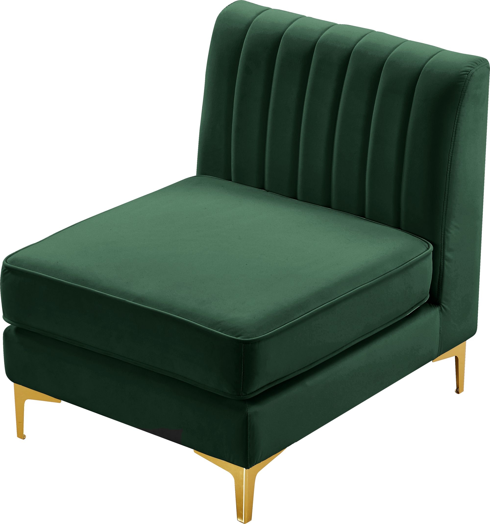 Alina Velvet Modular Armless Chair