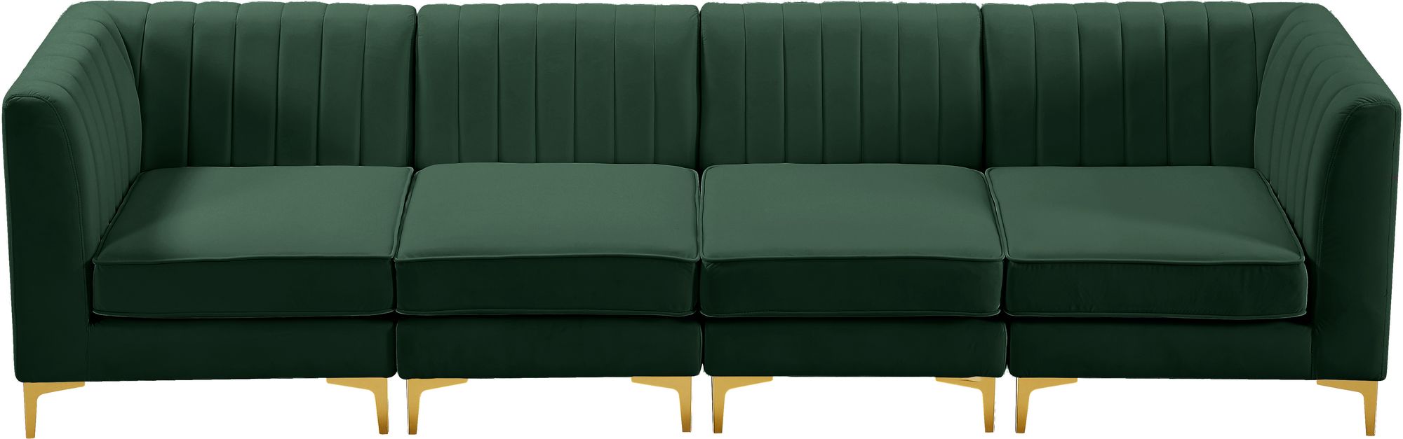 Alina 119" Velvet Modular Sofa