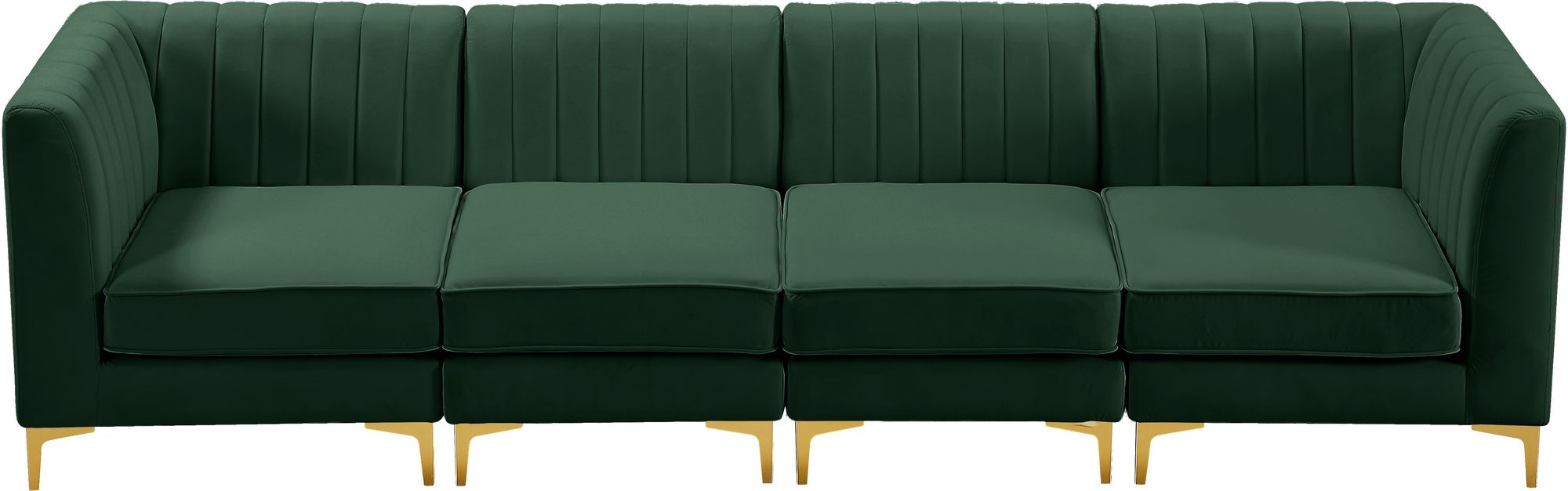 Alina 119" Velvet Modular Sofa