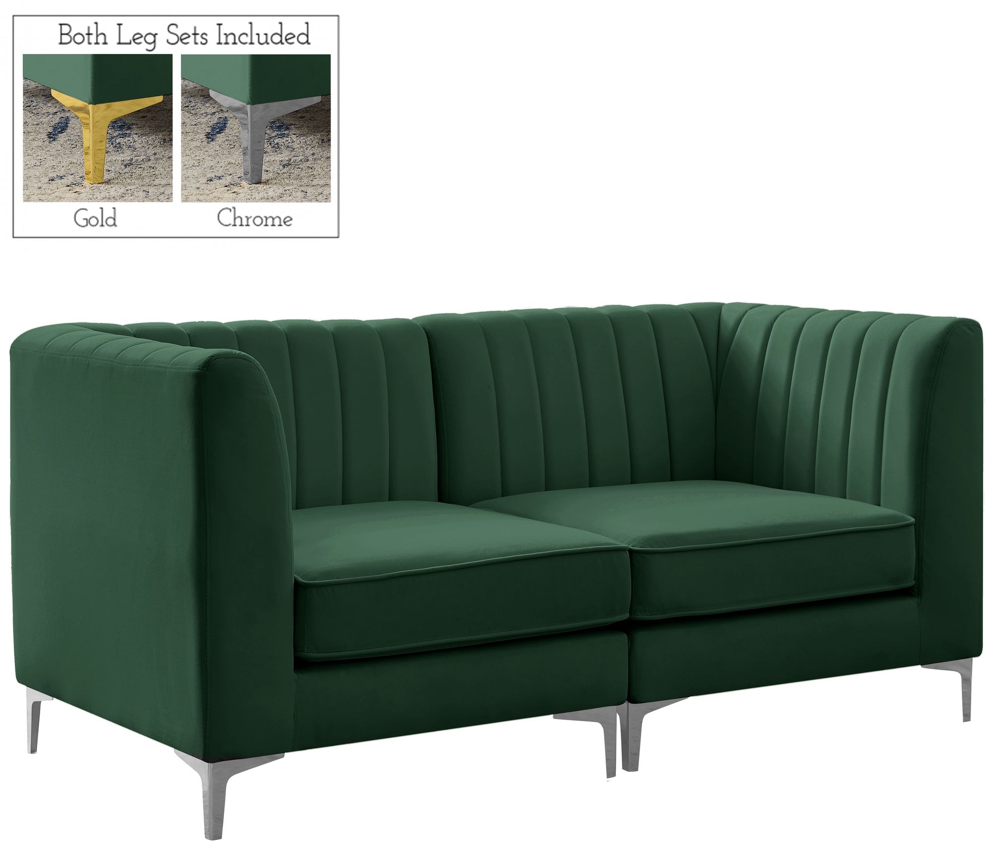 Alina 67" Velvet Modular Sofa