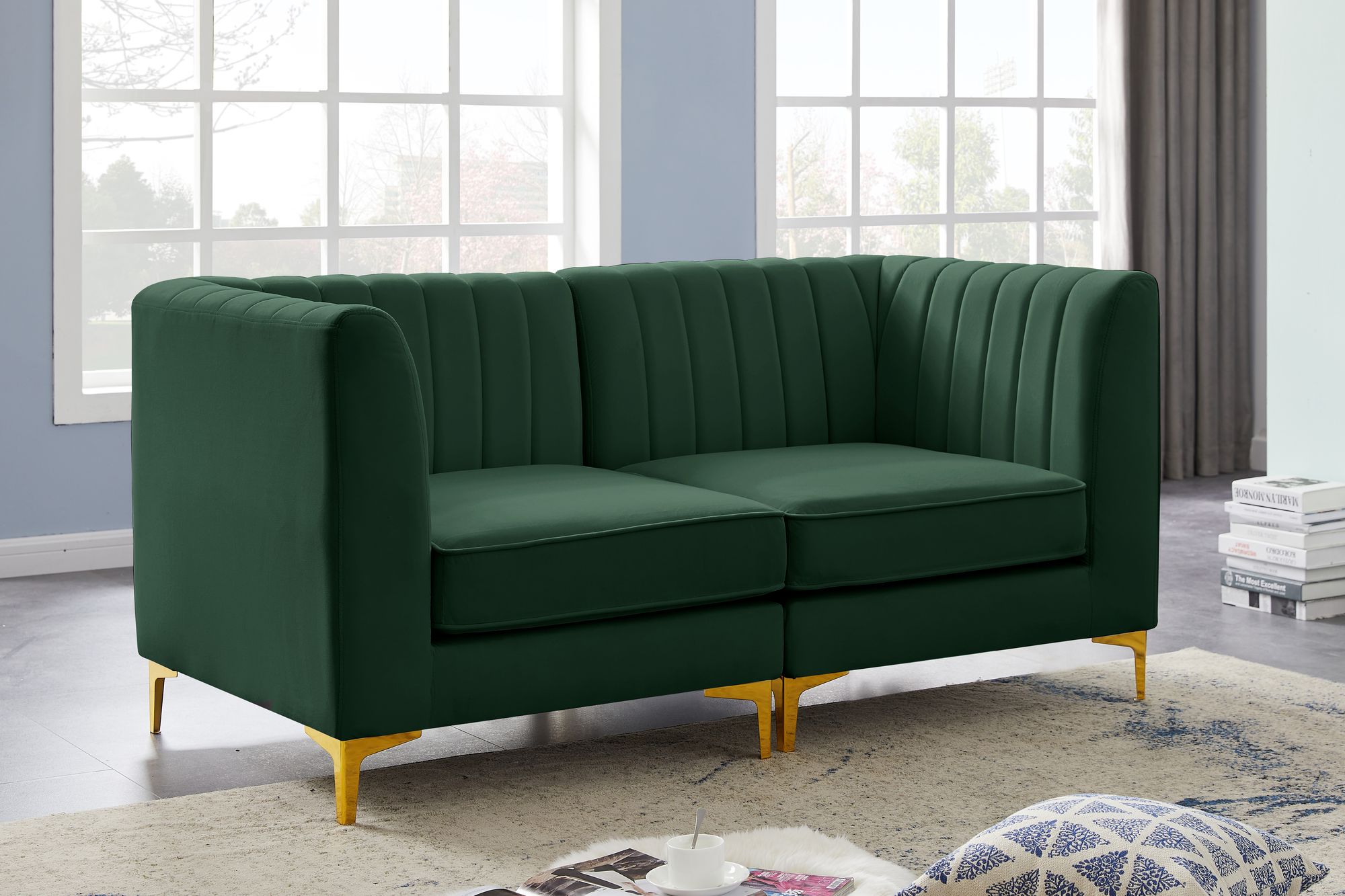 Alina 67" Velvet Modular Sofa