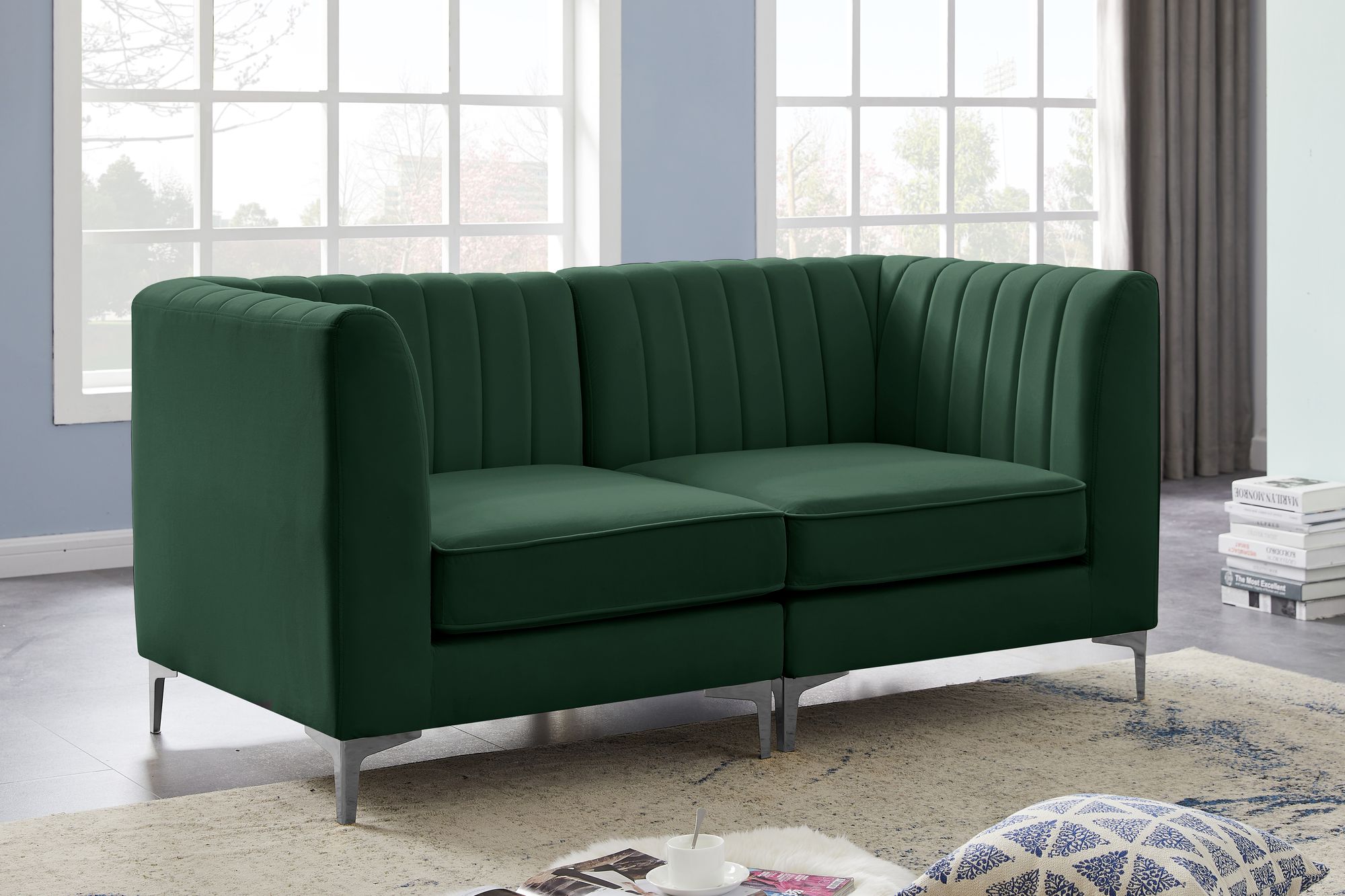 Alina 67" Velvet Modular Sofa