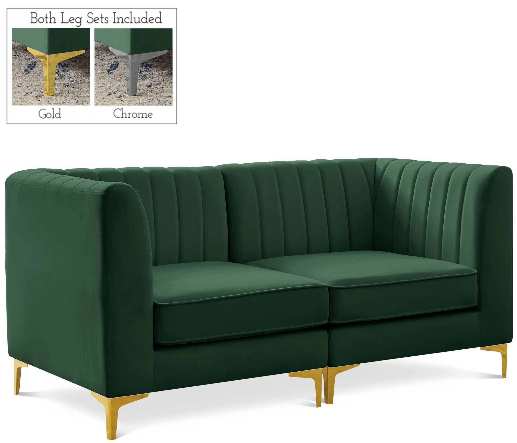 Alina 67" Velvet Modular Sofa