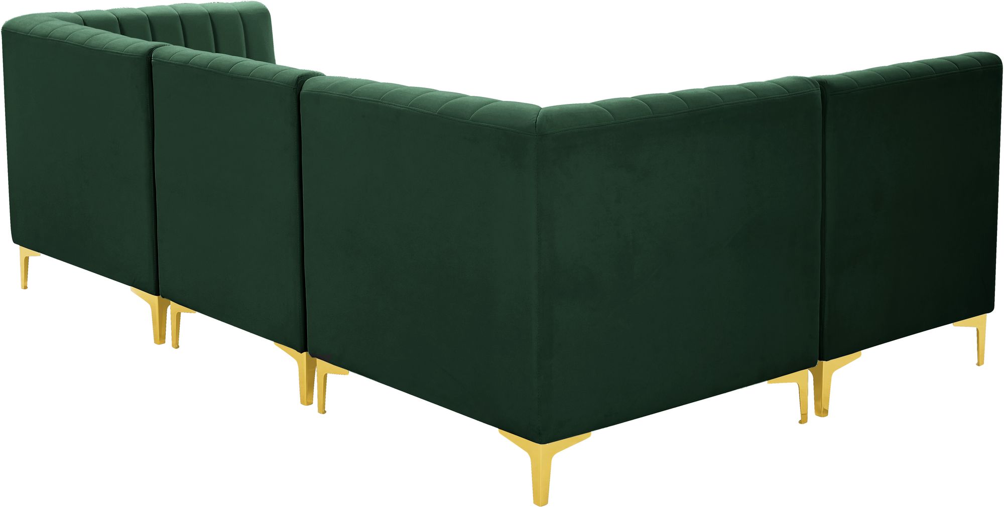 Alina 93" 4-Piece Velvet Modular Sectional