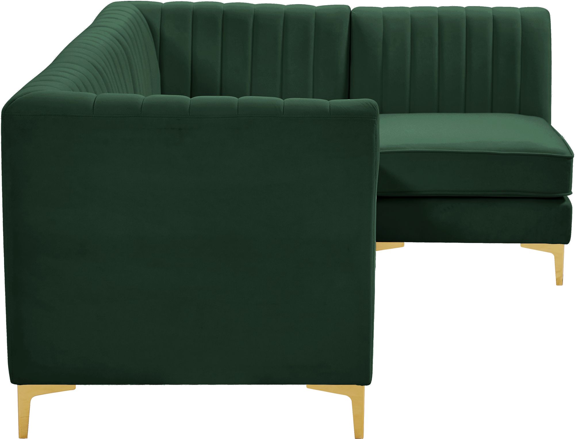 Alina 93" 4-Piece Velvet Modular Sectional