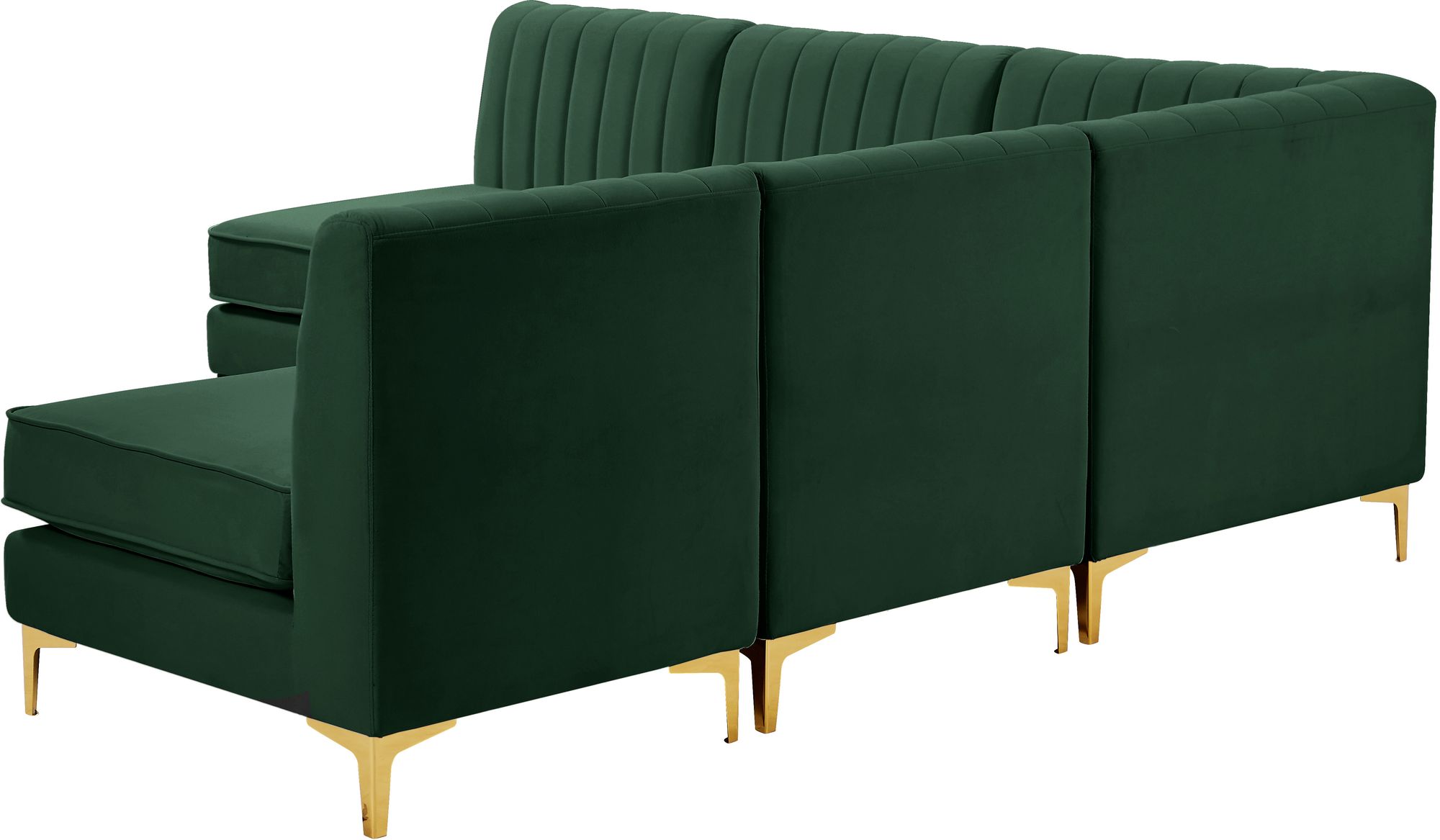 Alina 85.5" 5-Piece Velvet Modular Sectional
