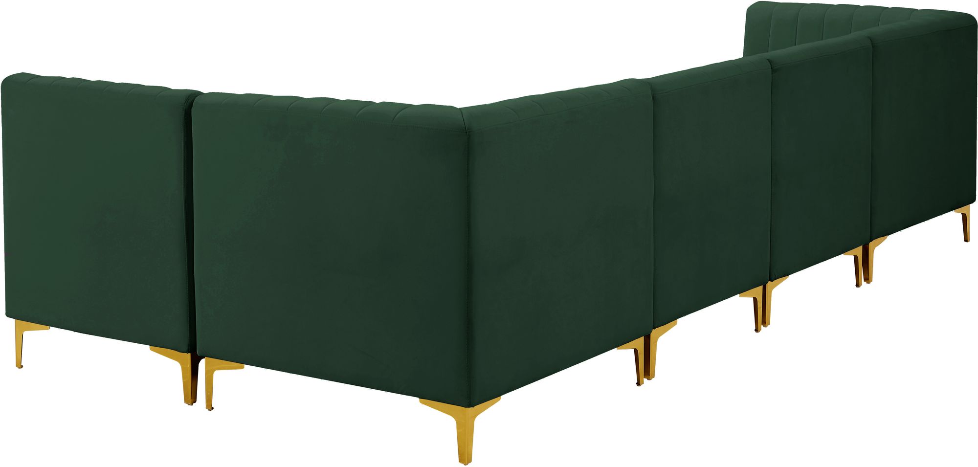 Alina 119" 5-Piece Velvet Modular Sectional