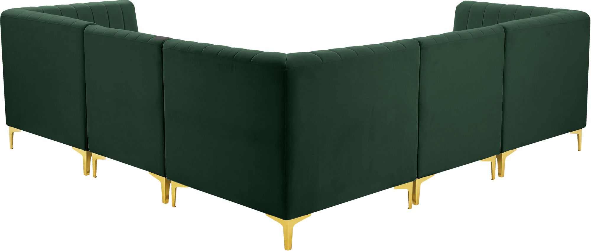 Alina 93" 5-Piece Velvet Modular Sectional