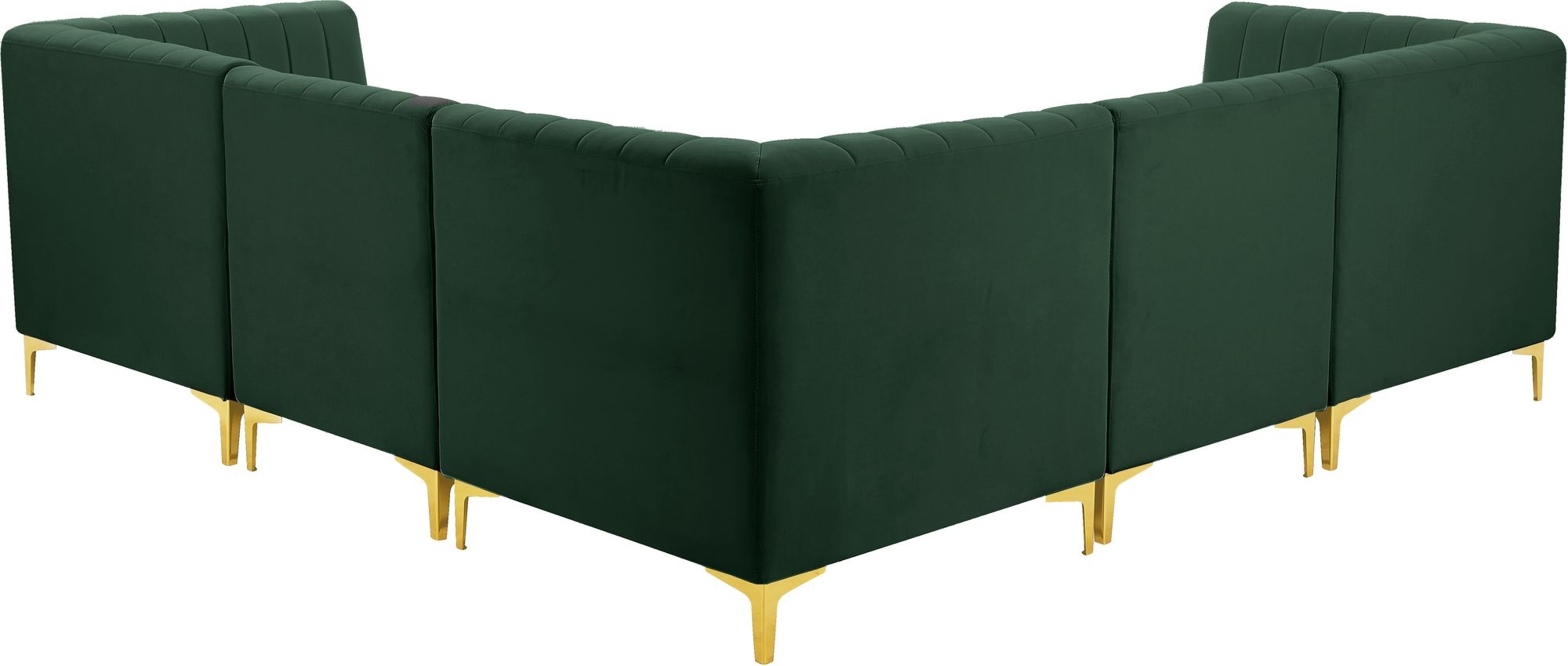 Alina 93" 5-Piece Velvet Modular Sectional