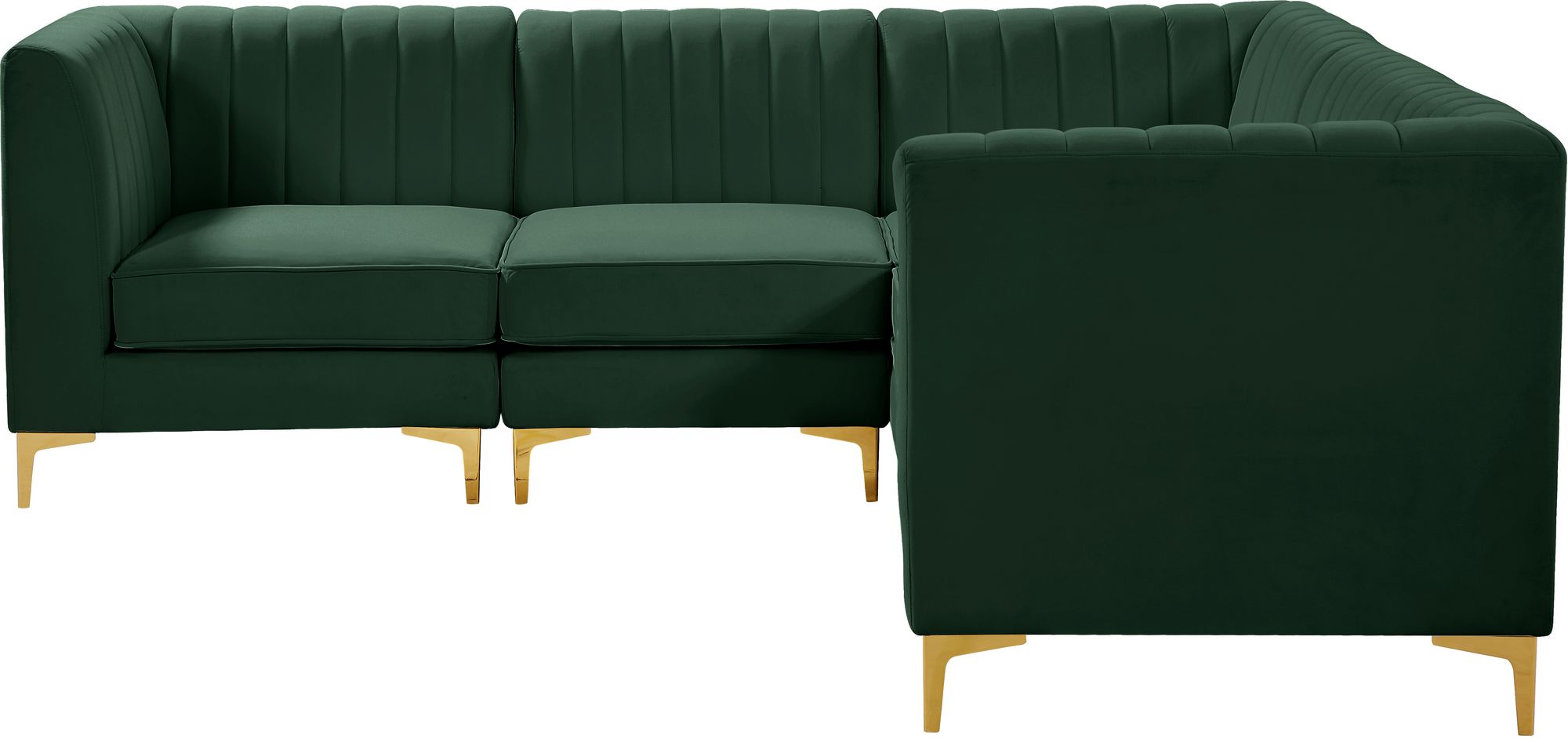 Alina 93" 5-Piece Velvet Modular Sectional