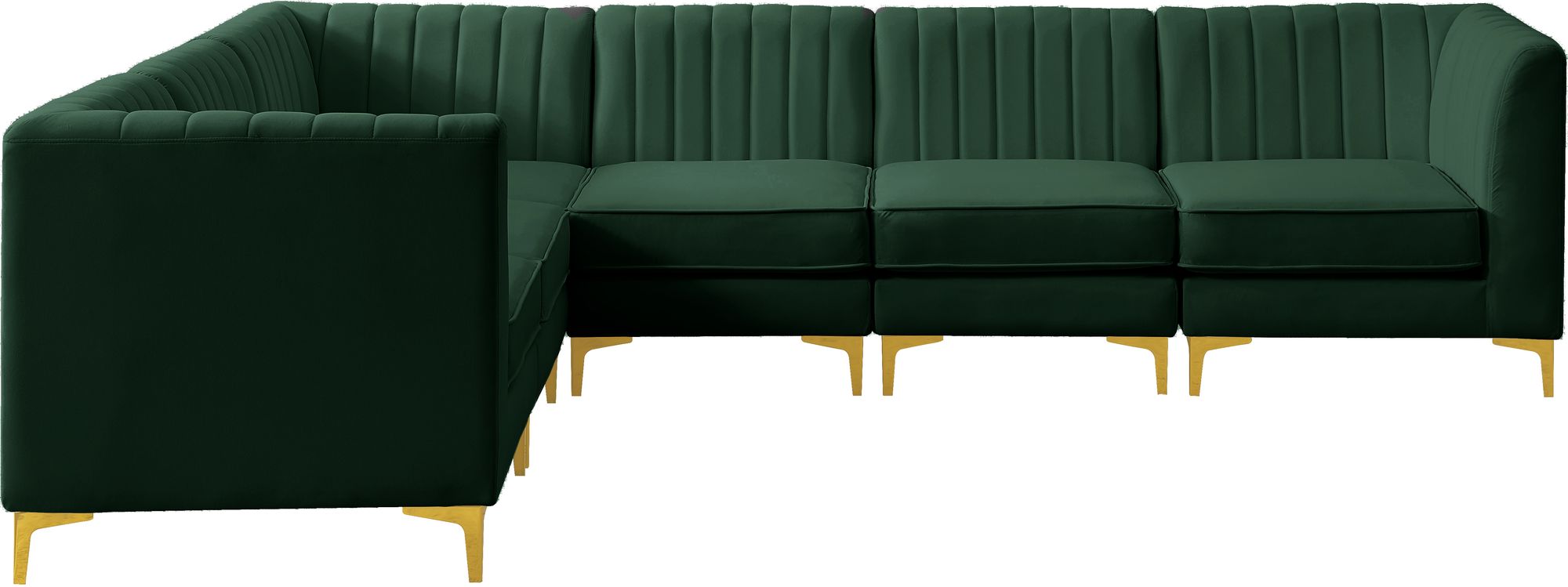 Alina 119" 6-Piece Velvet Modular Sectional