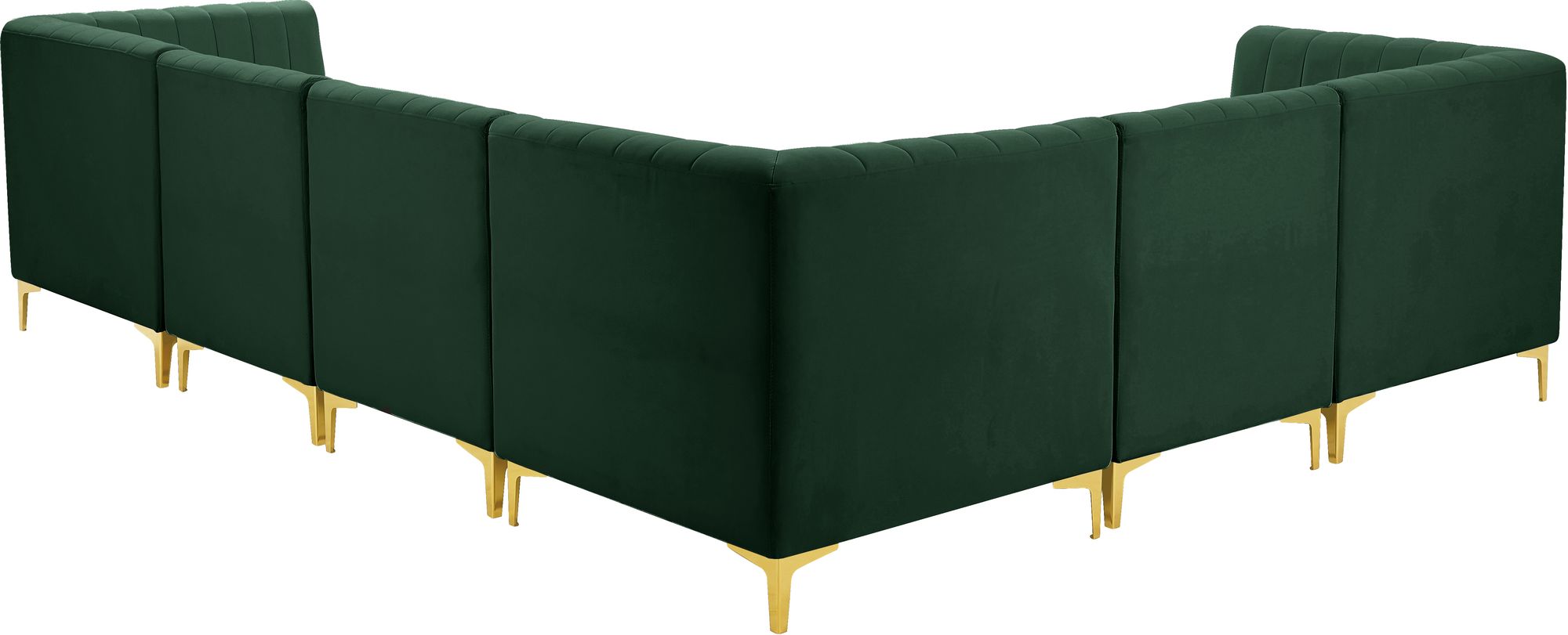 Alina 119" 6-Piece Velvet Modular Sectional