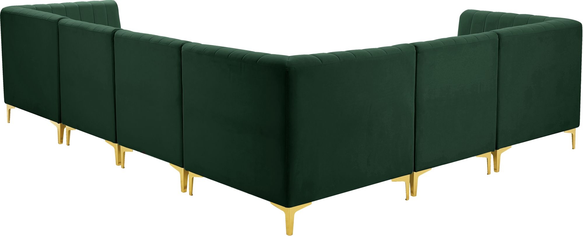Alina 119" 6-Piece Velvet Modular Sectional