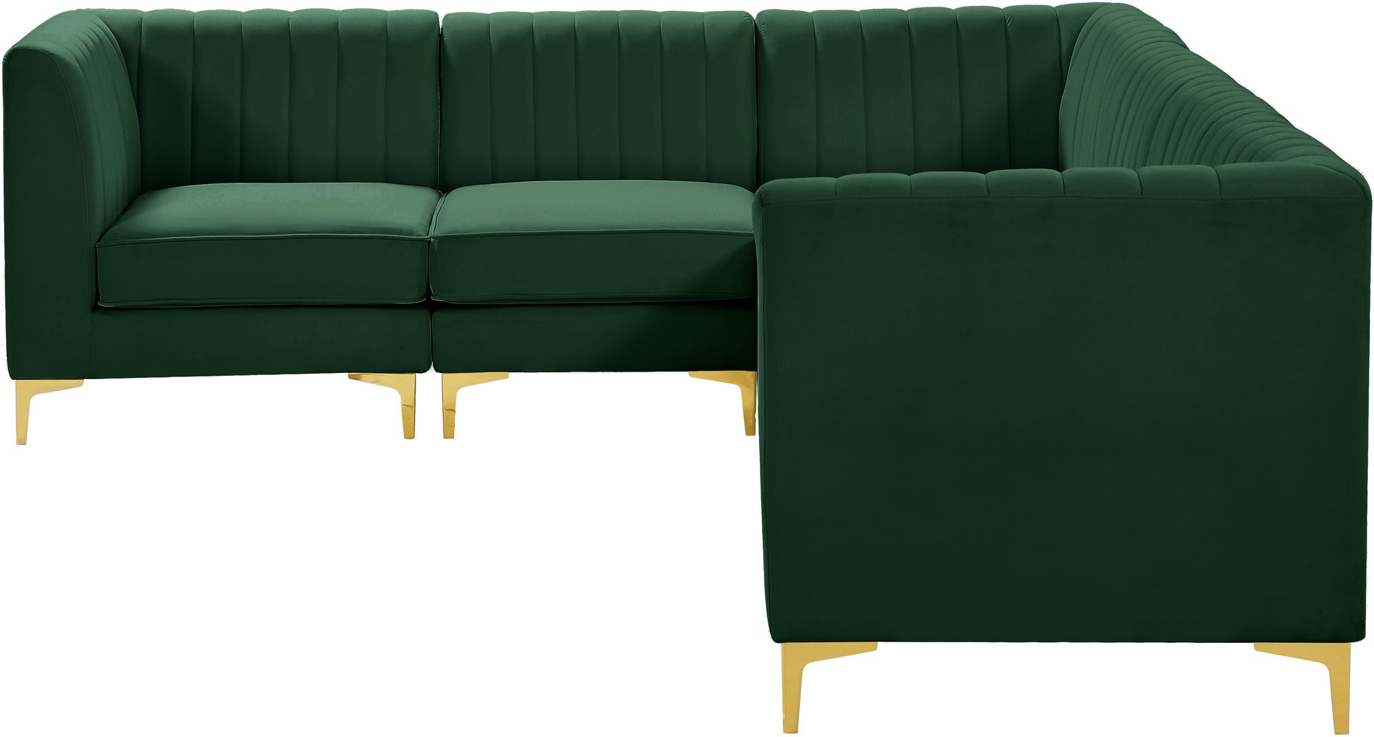 Alina 119" 6-Piece Velvet Modular Sectional