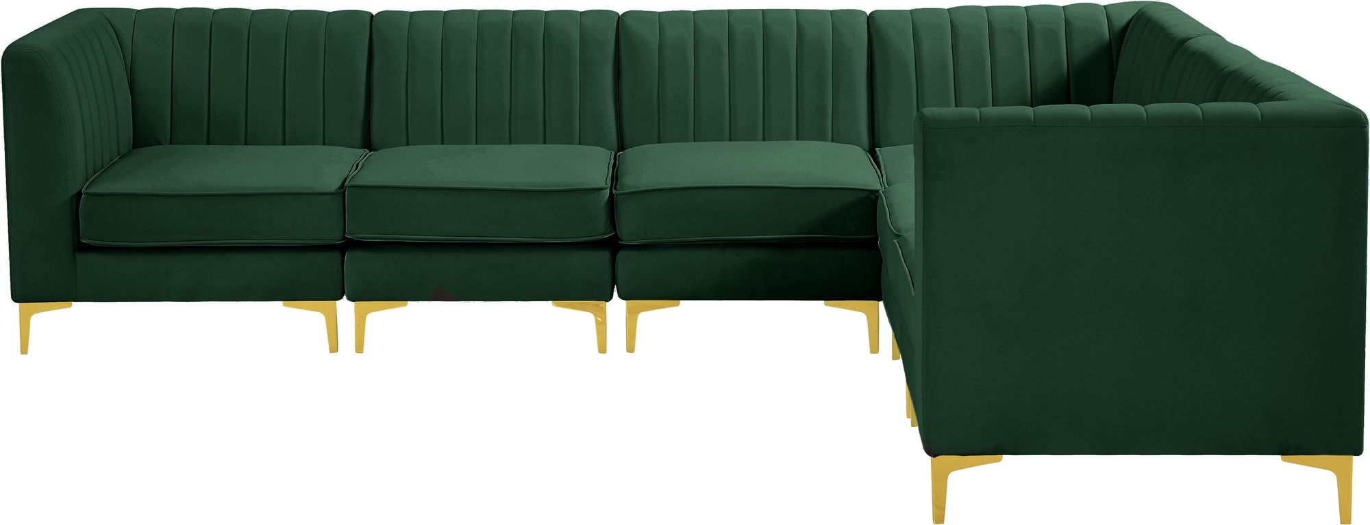 Alina 119" 6-Piece Velvet Modular Sectional