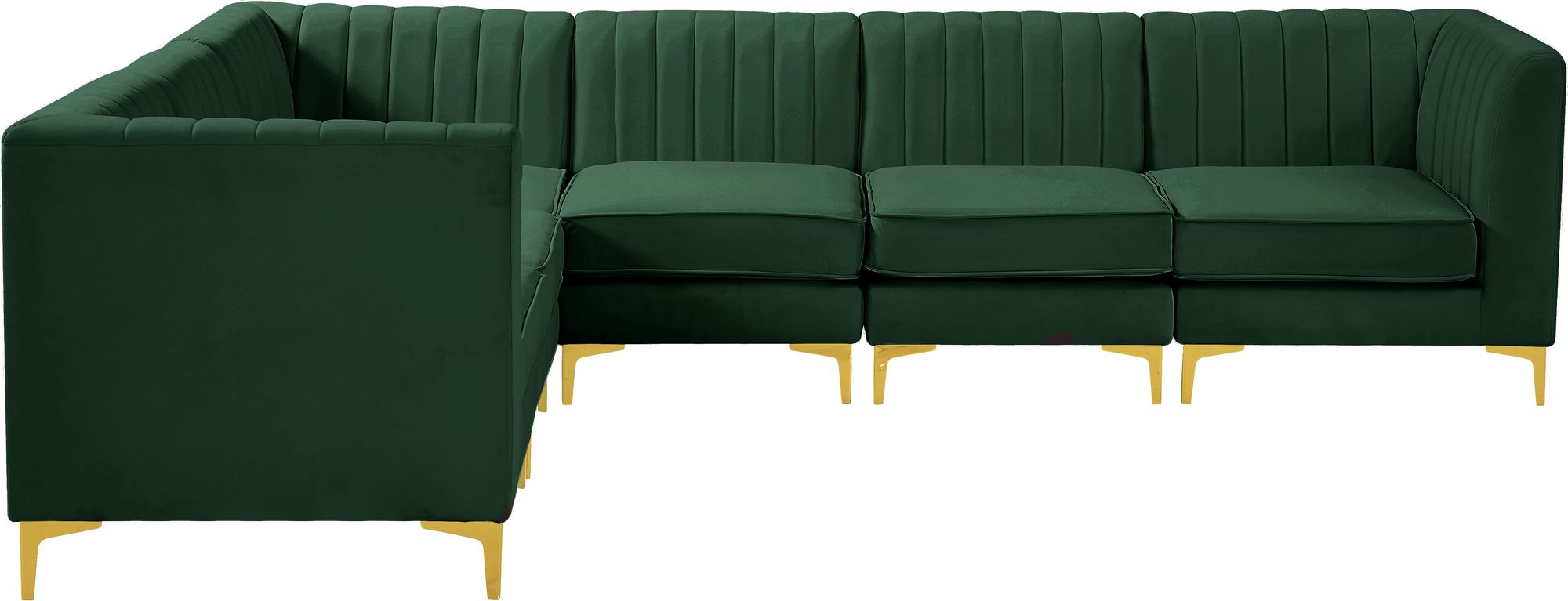 Alina 119" 6-Piece Velvet Modular Sectional