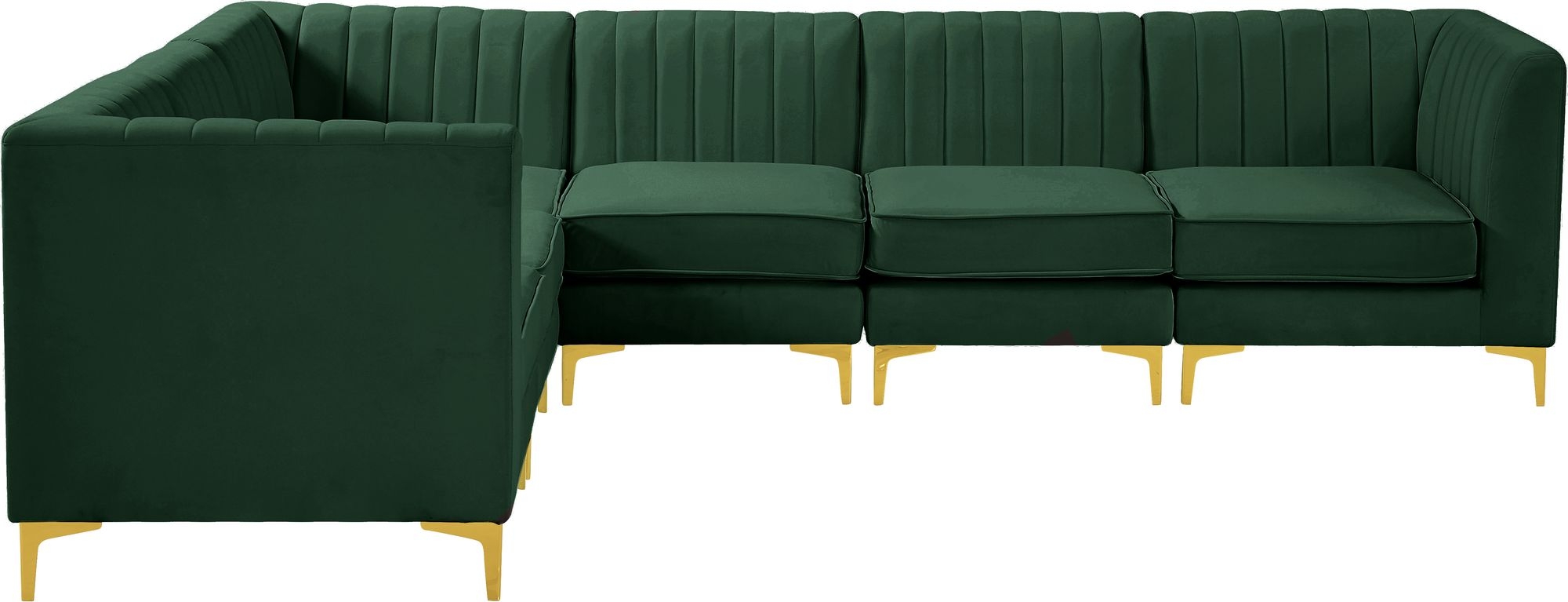 Alina 119" 6-Piece Velvet Modular Sectional