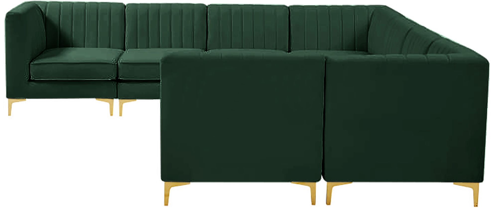 Alina 119" x 119" 8-Piece Velvet Modular Sectional