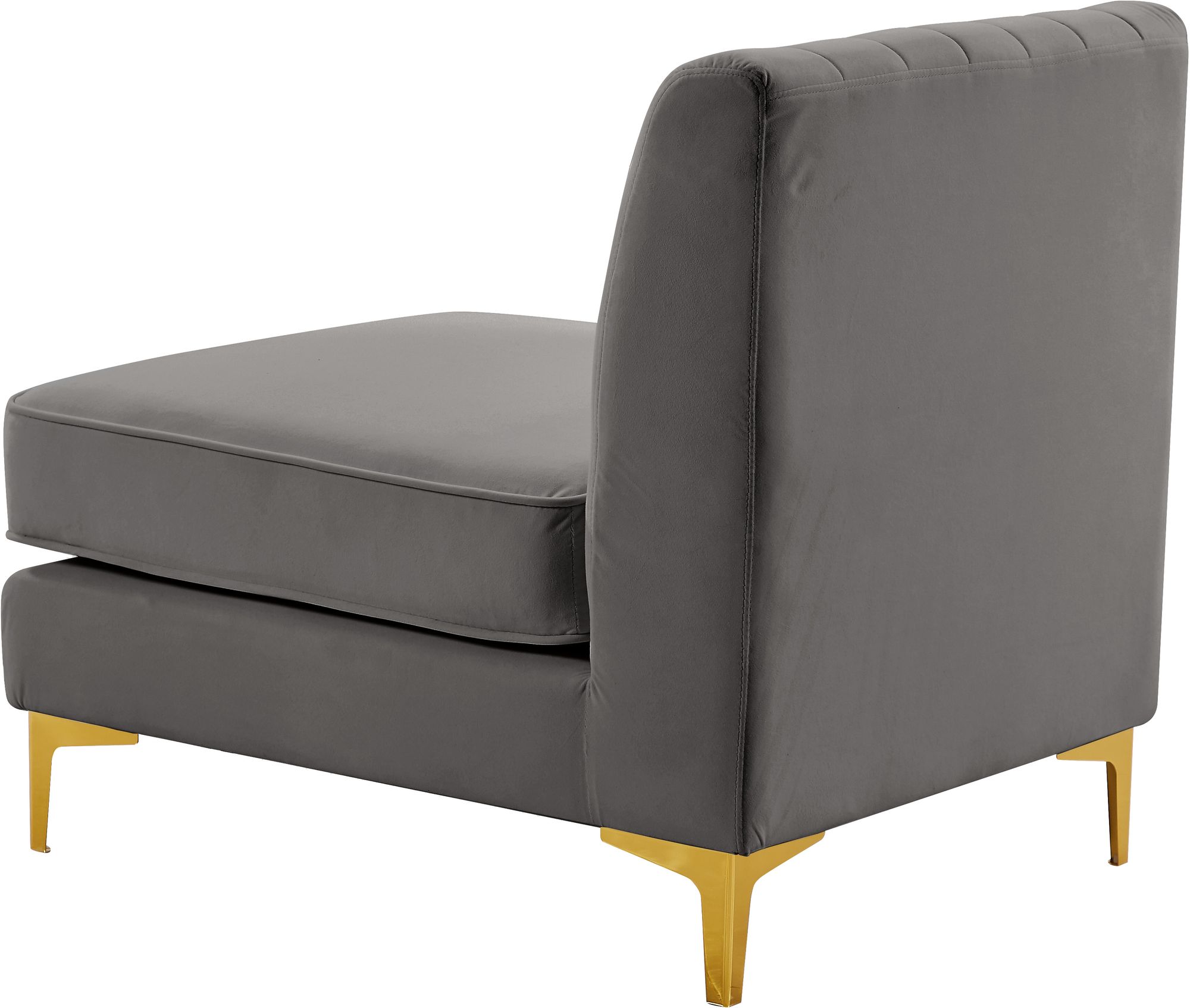 Alina Velvet Modular Armless Chair