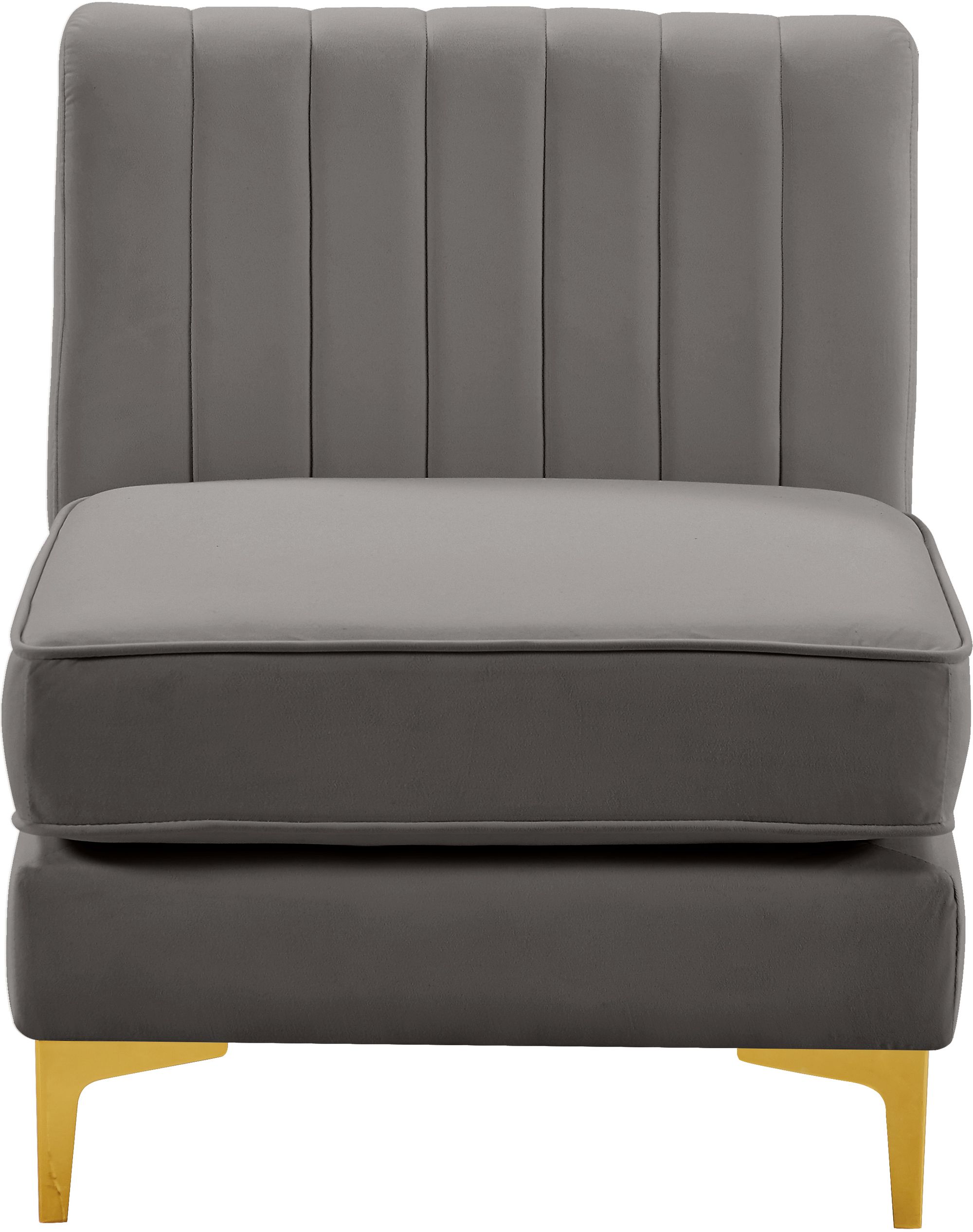 Alina Velvet Modular Armless Chair