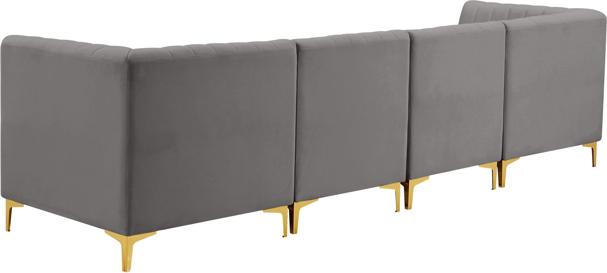 Alina 119" Velvet Modular Sofa
