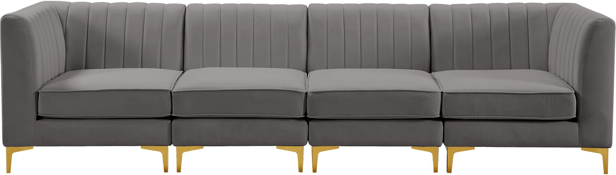Alina 119" Velvet Modular Sofa