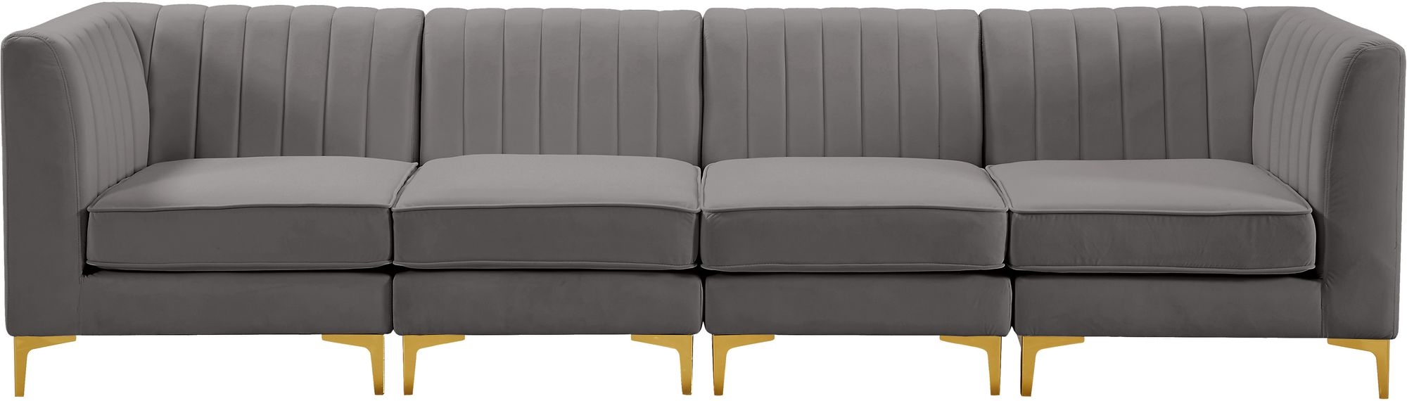 Alina 119" Velvet Modular Sofa