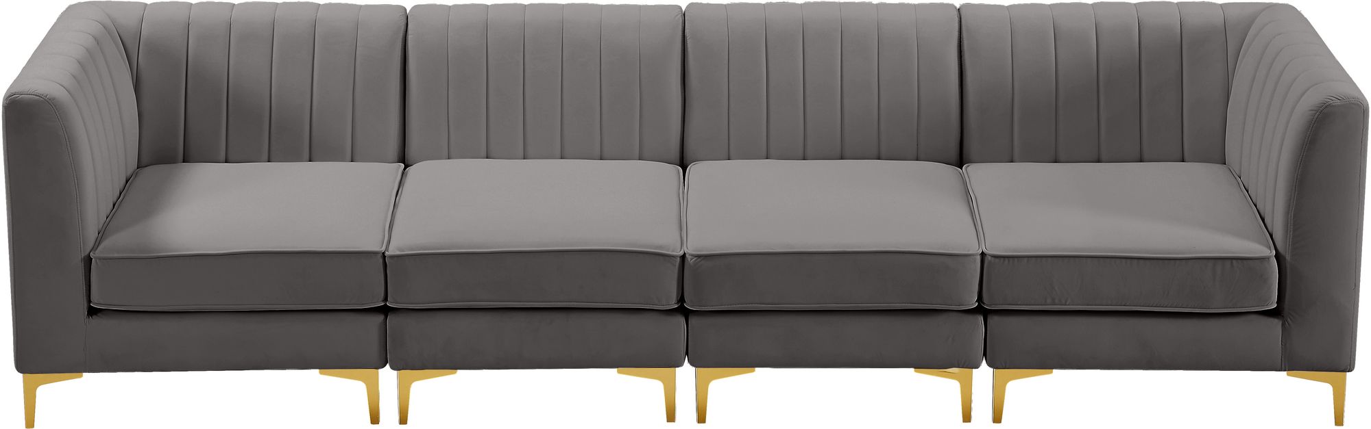 Alina 119" Velvet Modular Sofa