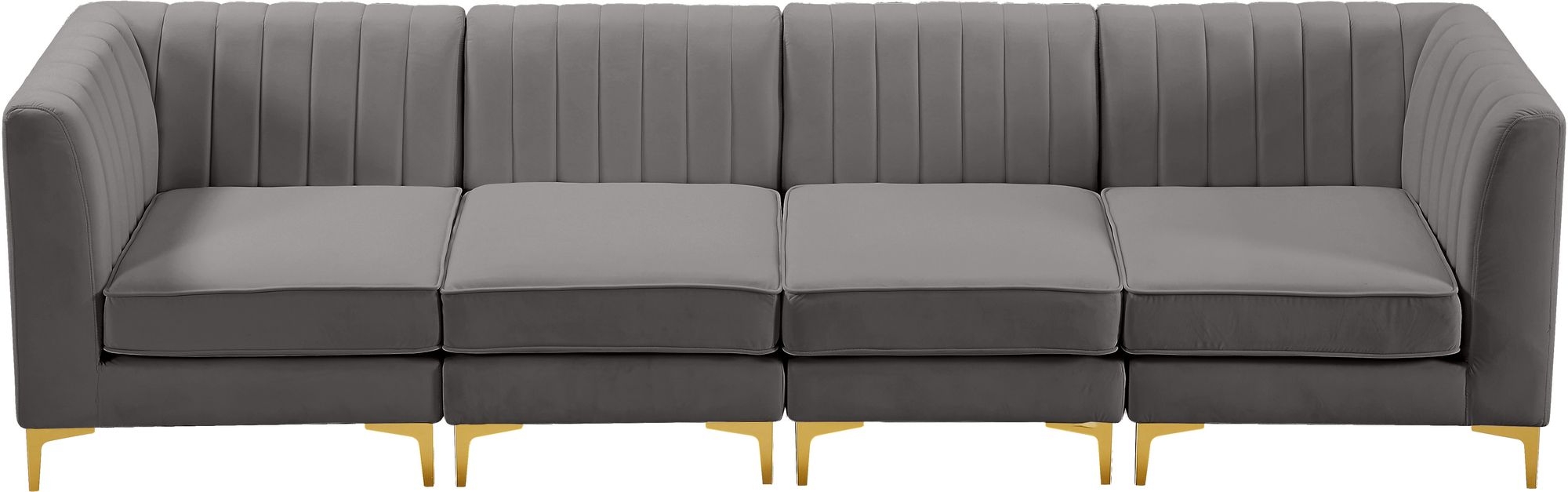 Alina 119" Velvet Modular Sofa