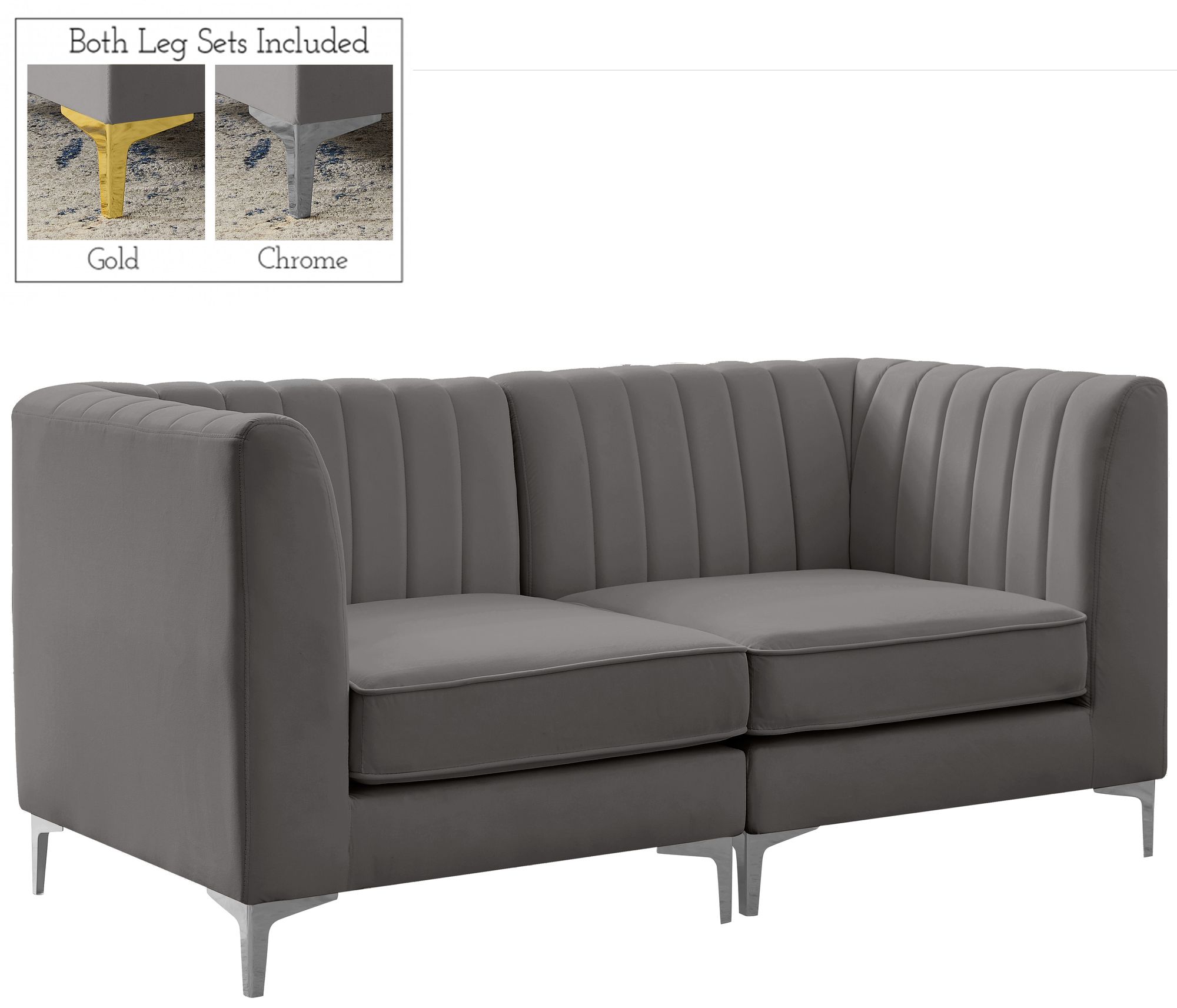 Alina 67" Velvet Modular Sofa