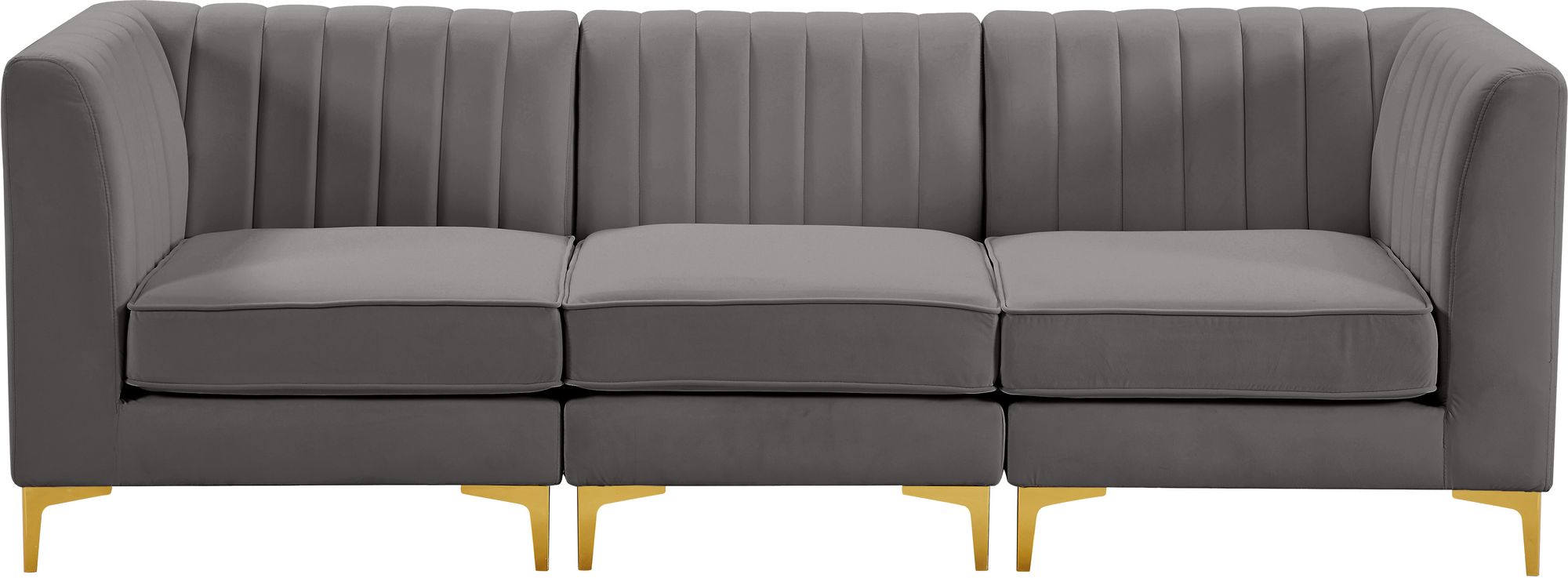 Alina 93" Velvet Modular Sofa