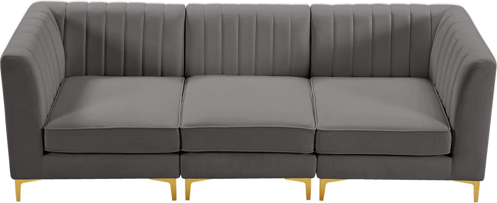 Alina 93" Velvet Modular Sofa