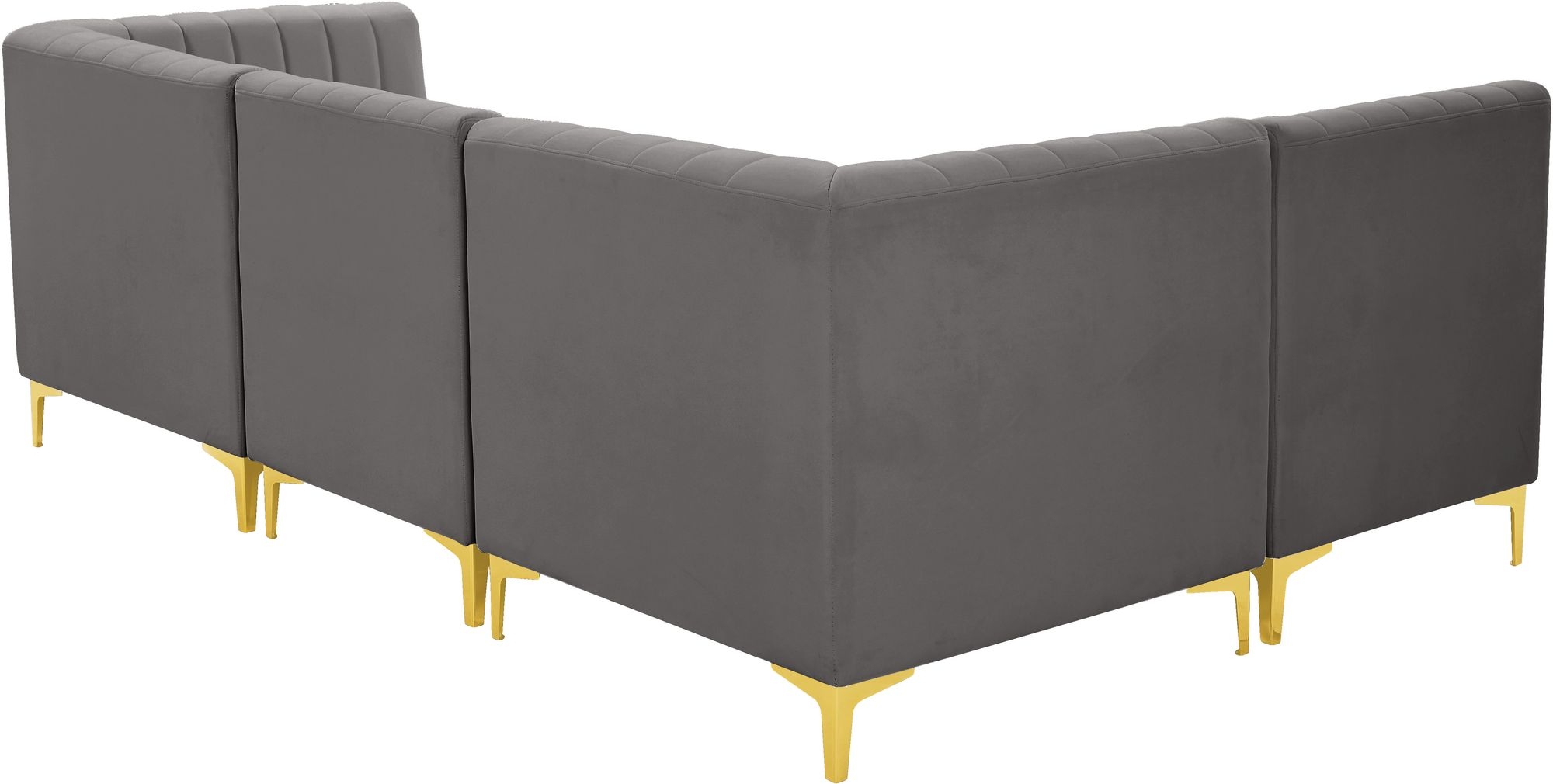 Alina 93" 4-Piece Velvet Modular Sectional