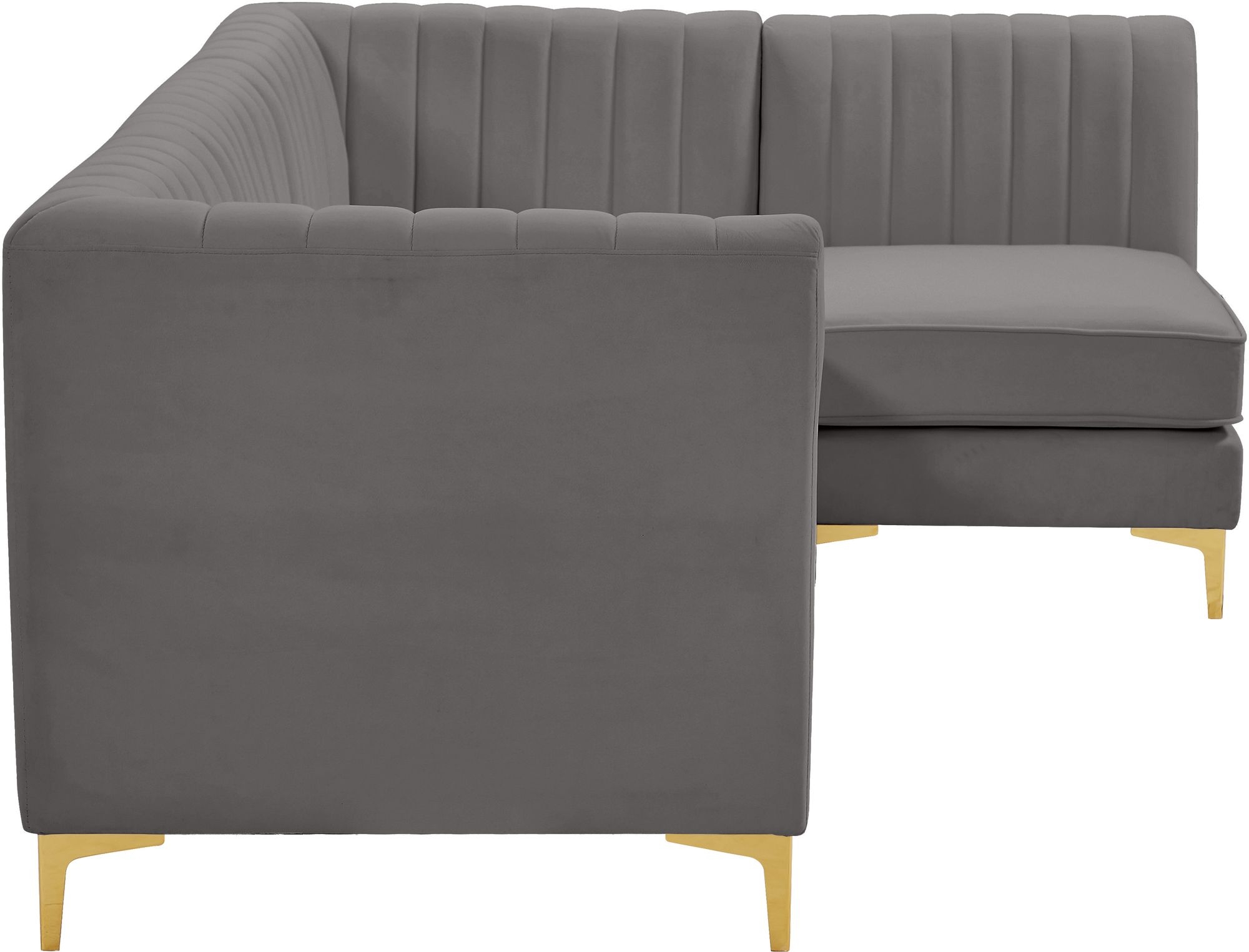 Alina 93" 4-Piece Velvet Modular Sectional