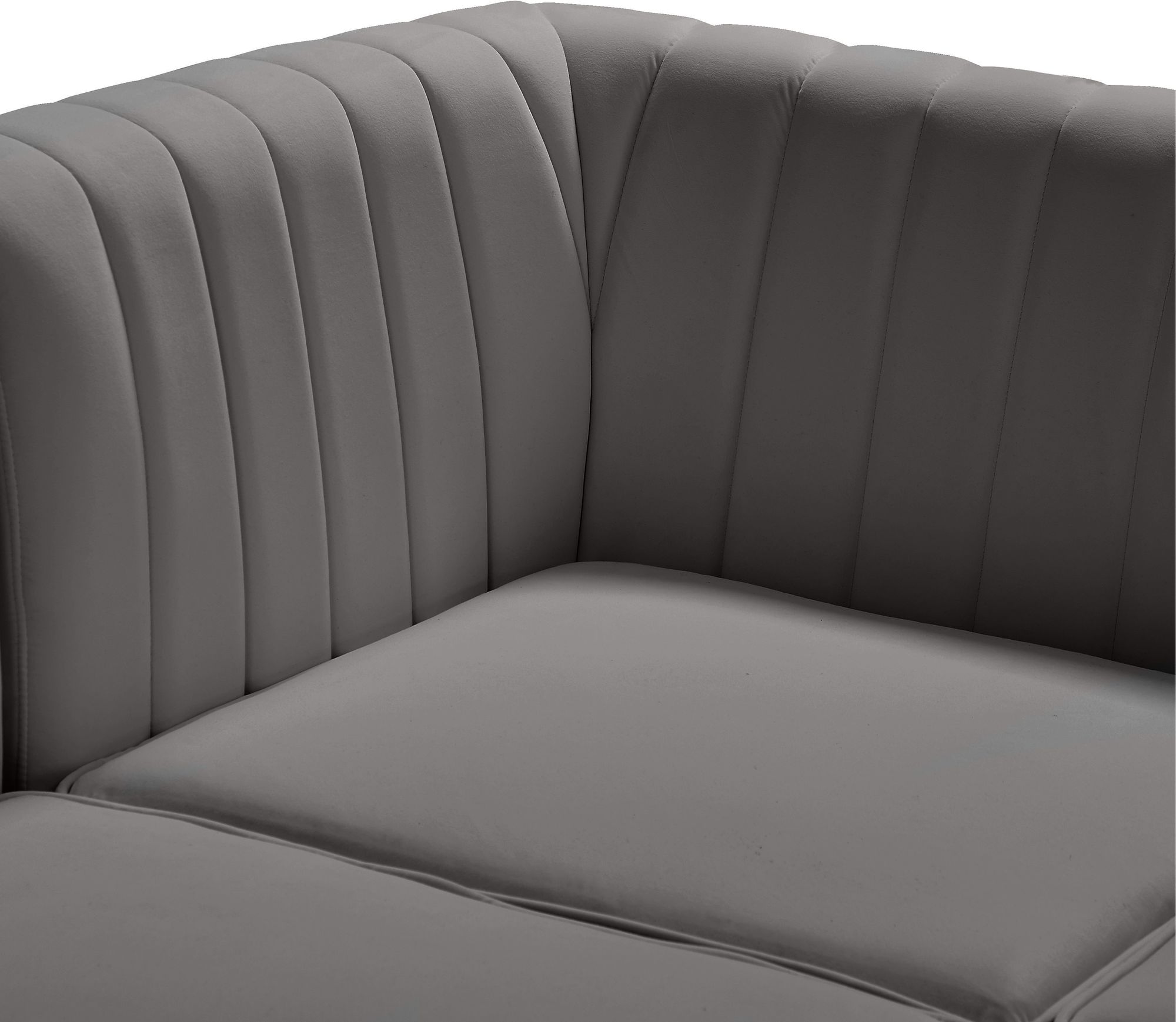 Alina 119" 5-Piece Velvet Modular Sectional