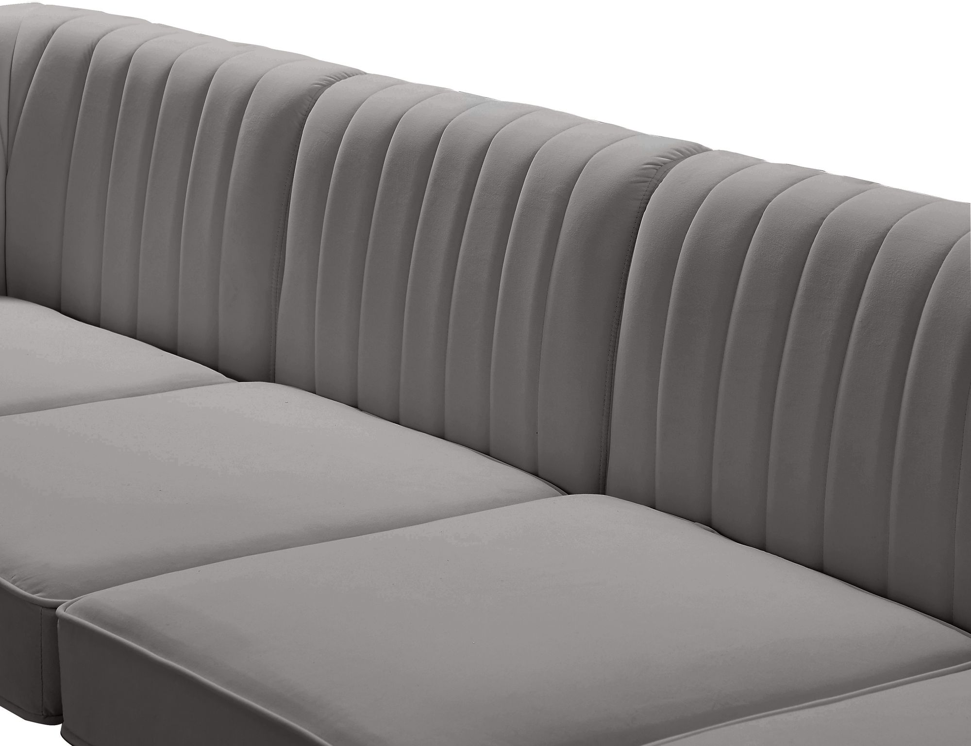Alina 119" 5-Piece Velvet Modular Sectional
