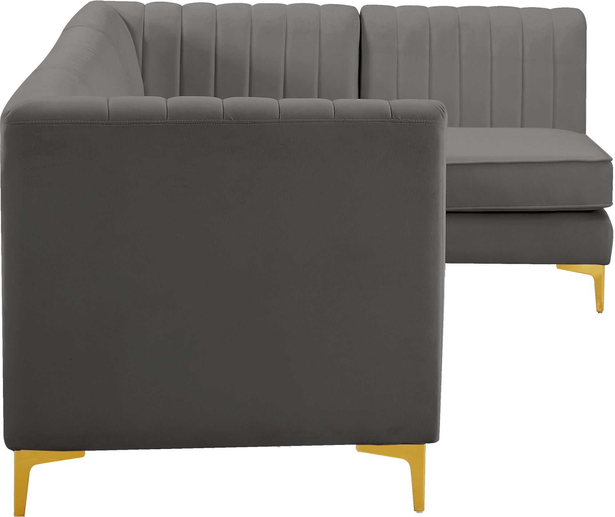 Alina 119" 5-Piece Velvet Modular Sectional