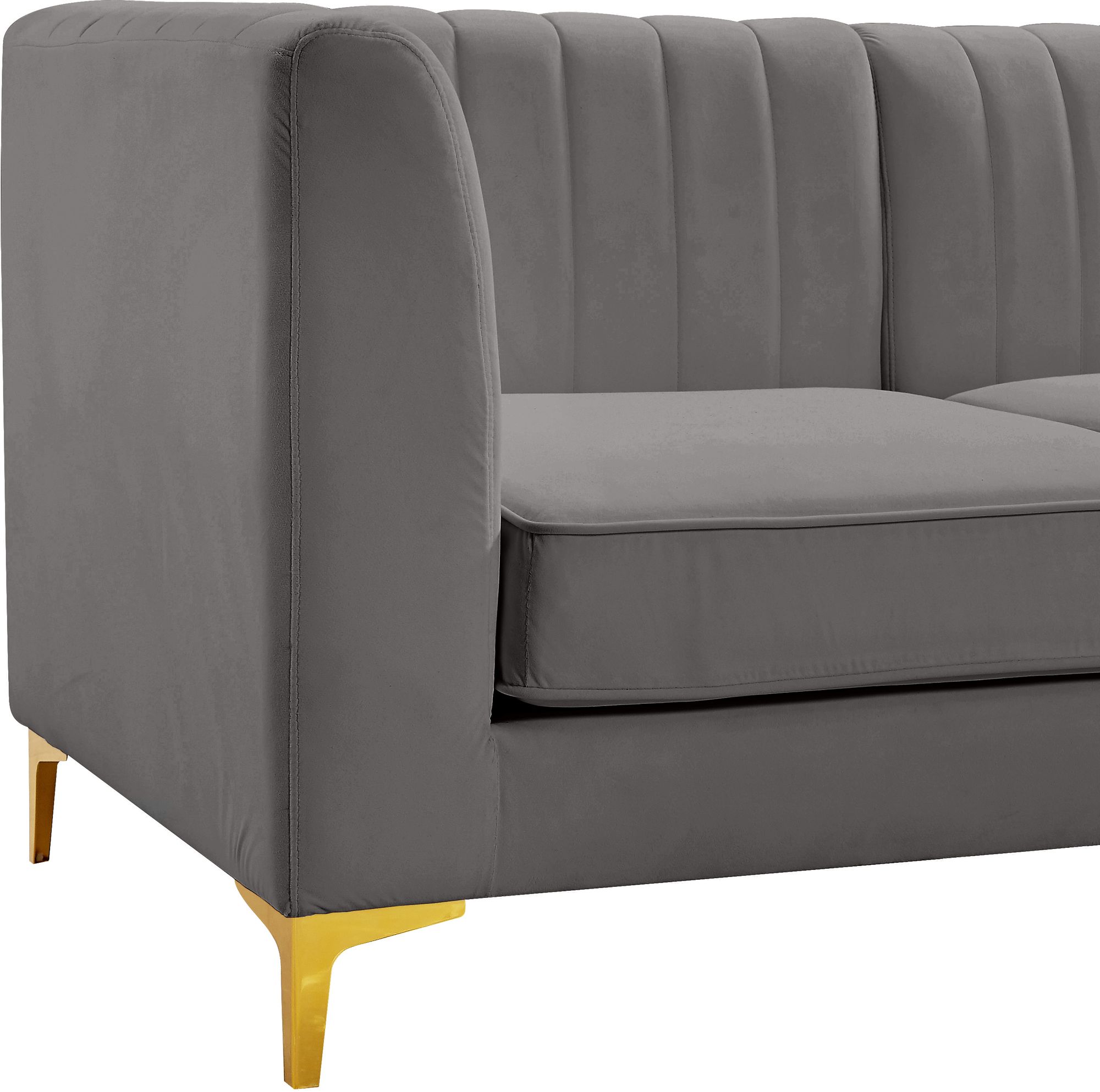 Alina 119" x 93" 8-Piece Velvet Modular Sectional