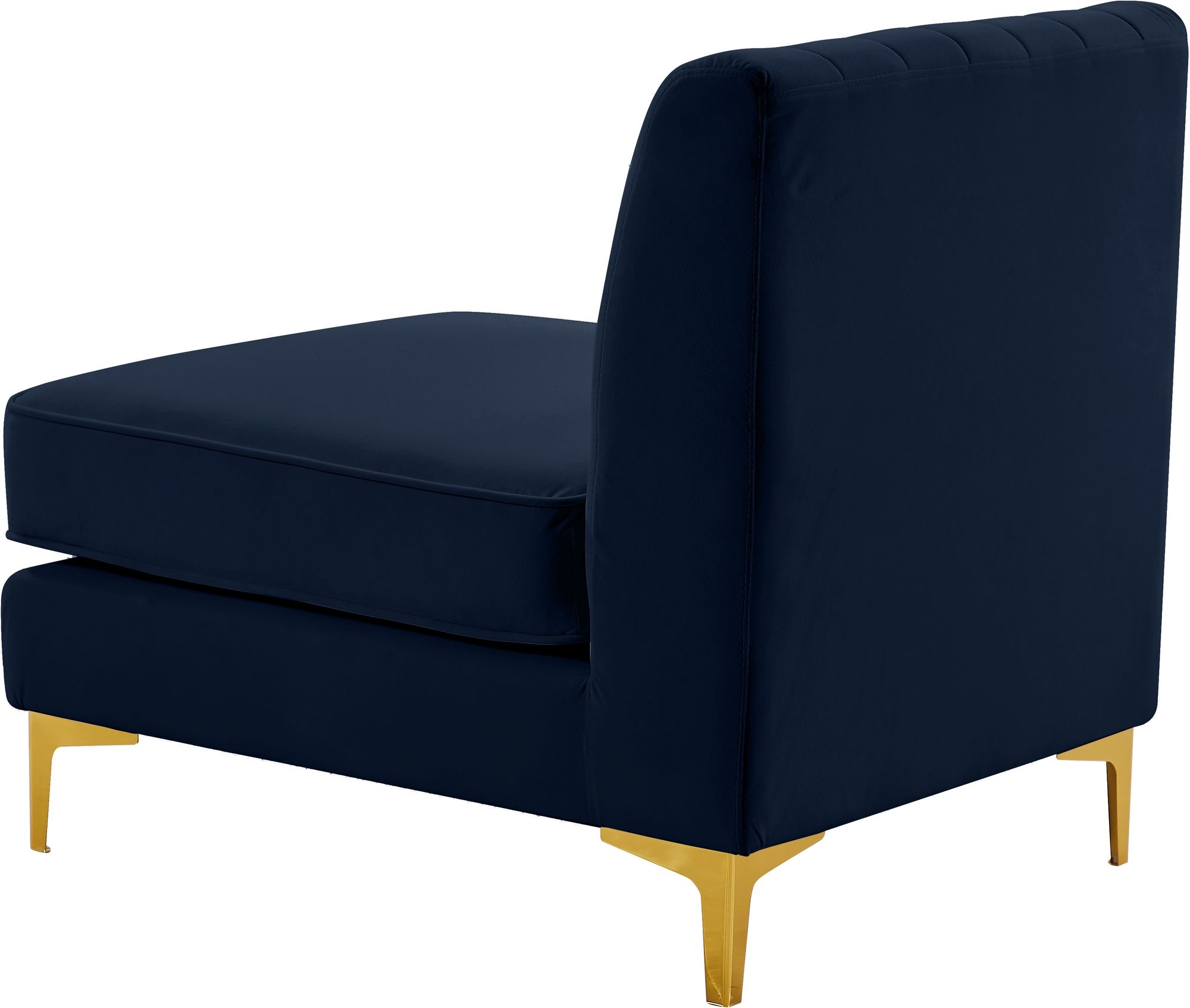Alina Velvet Modular Armless Chair