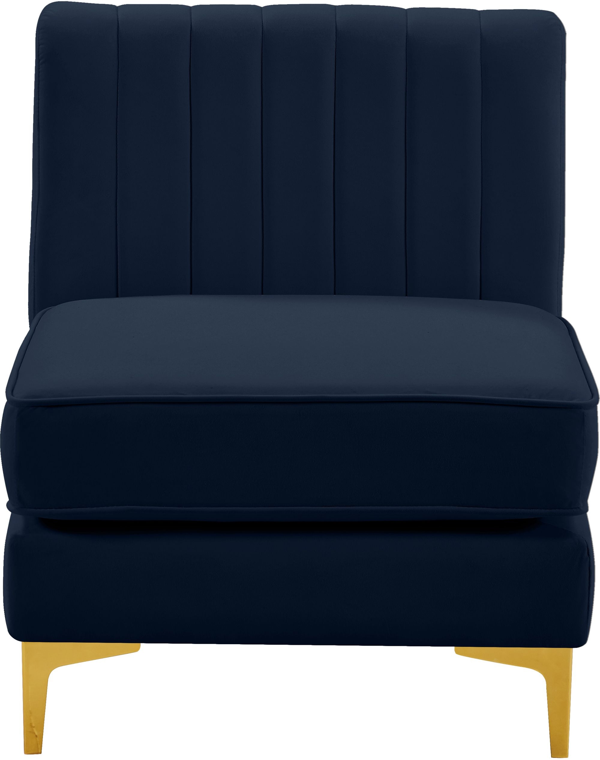 Alina Velvet Modular Armless Chair