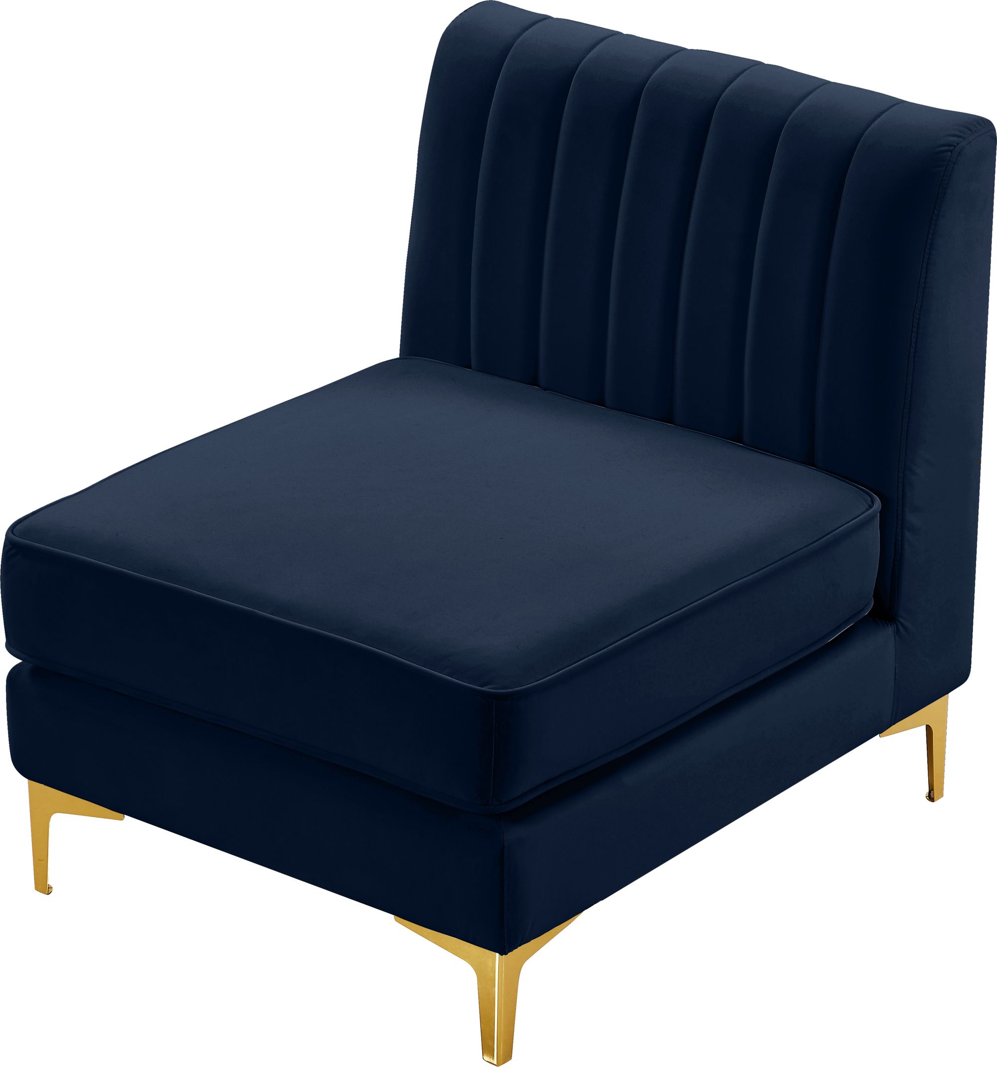 Alina Velvet Modular Armless Chair