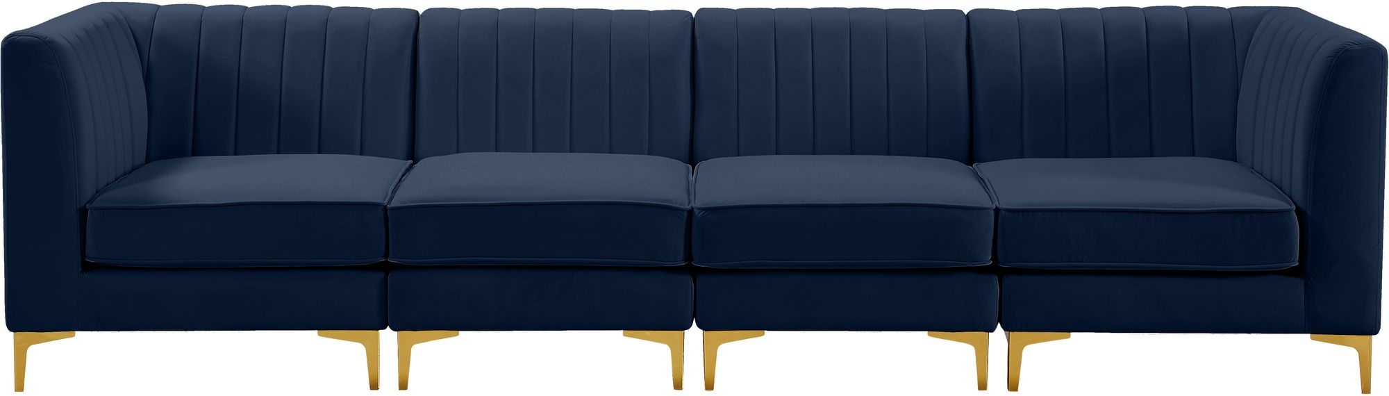 Alina 119" Velvet Modular Sofa