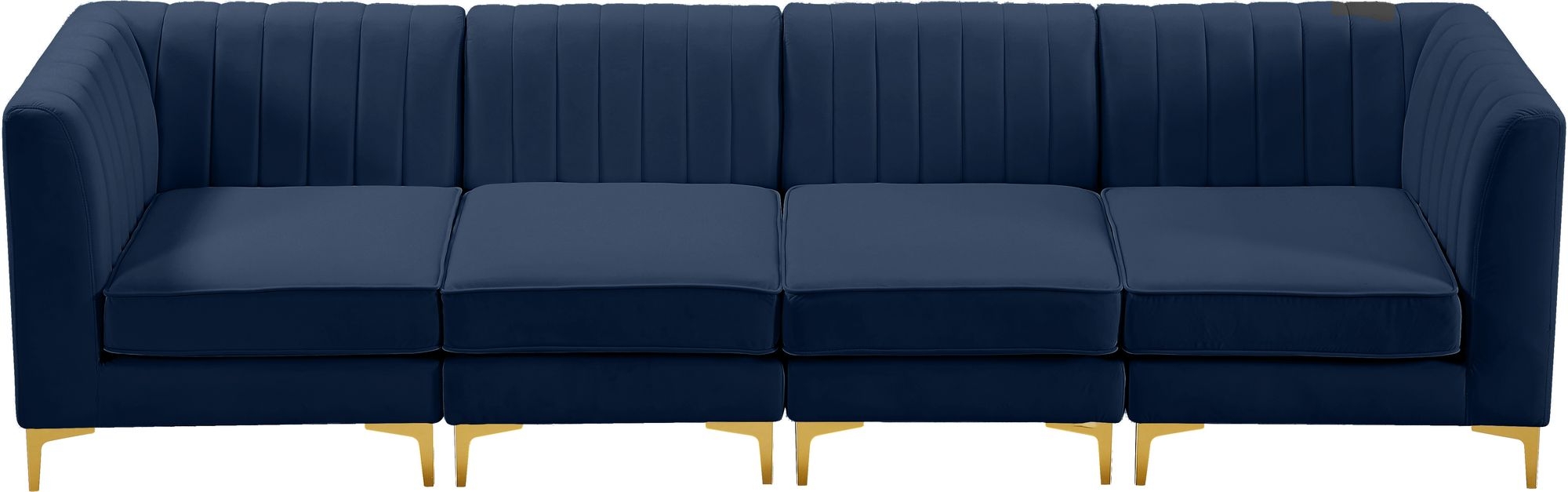 Alina 119" Velvet Modular Sofa