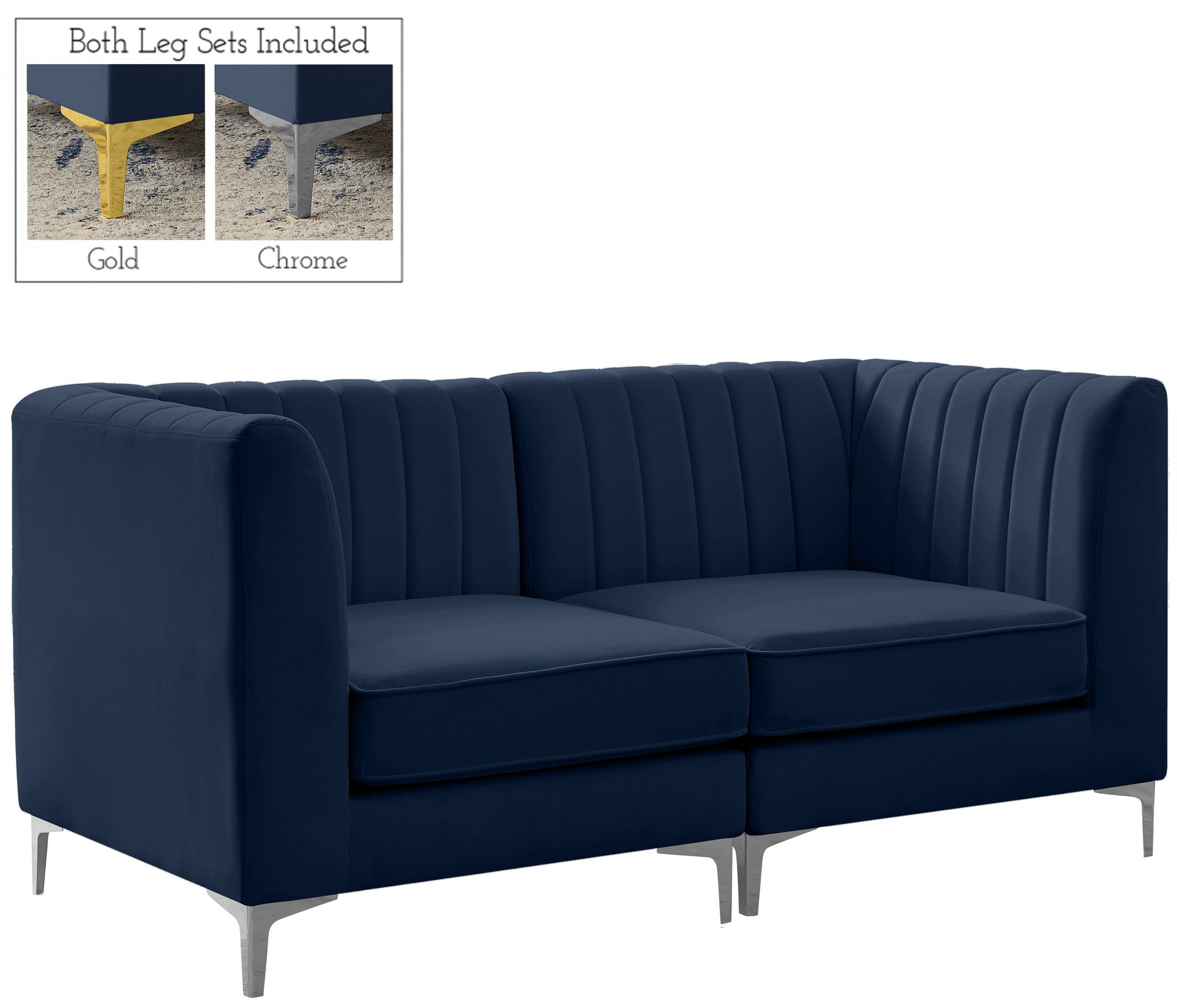 Alina 67" Velvet Modular Sofa