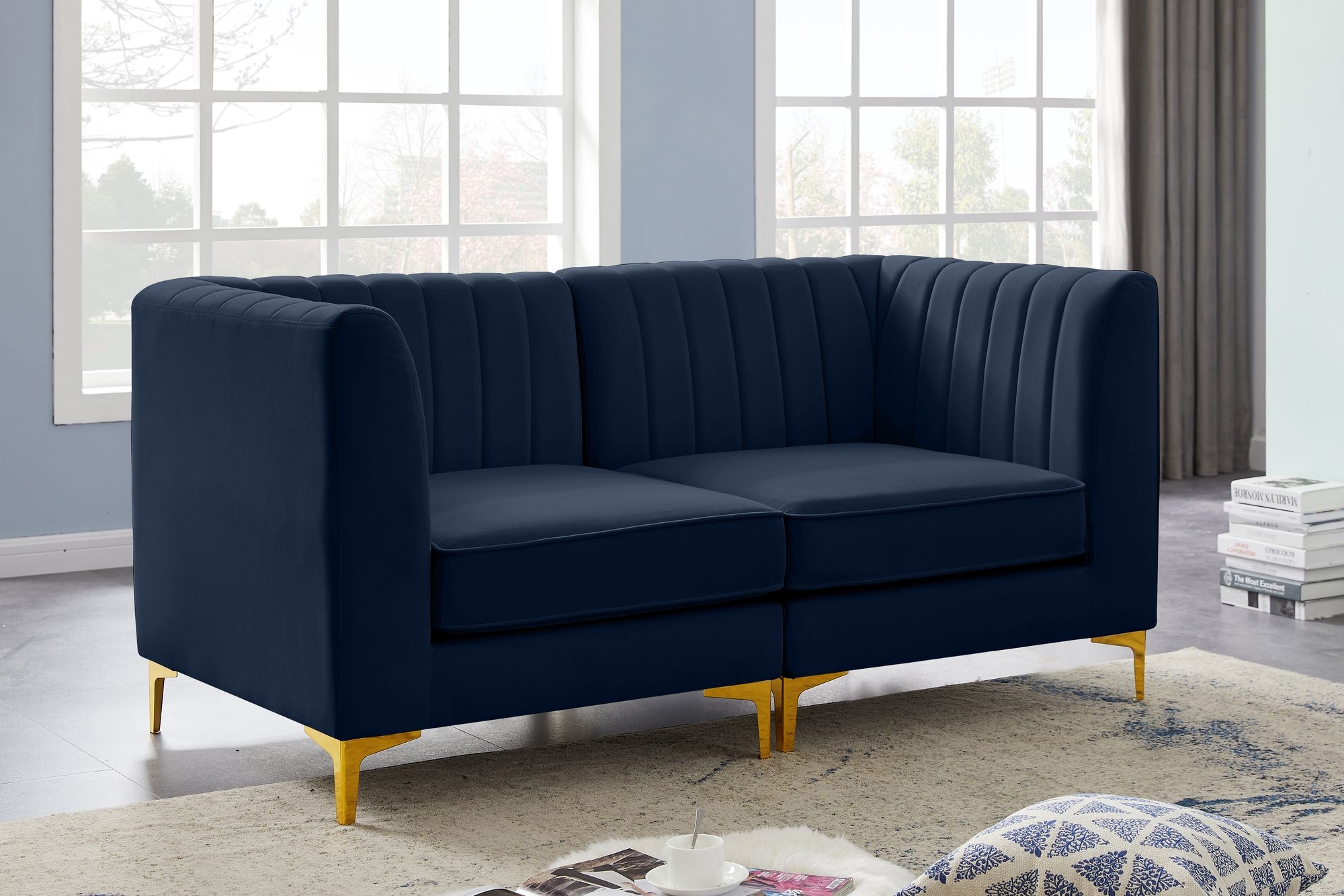 Alina 67" Velvet Modular Sofa