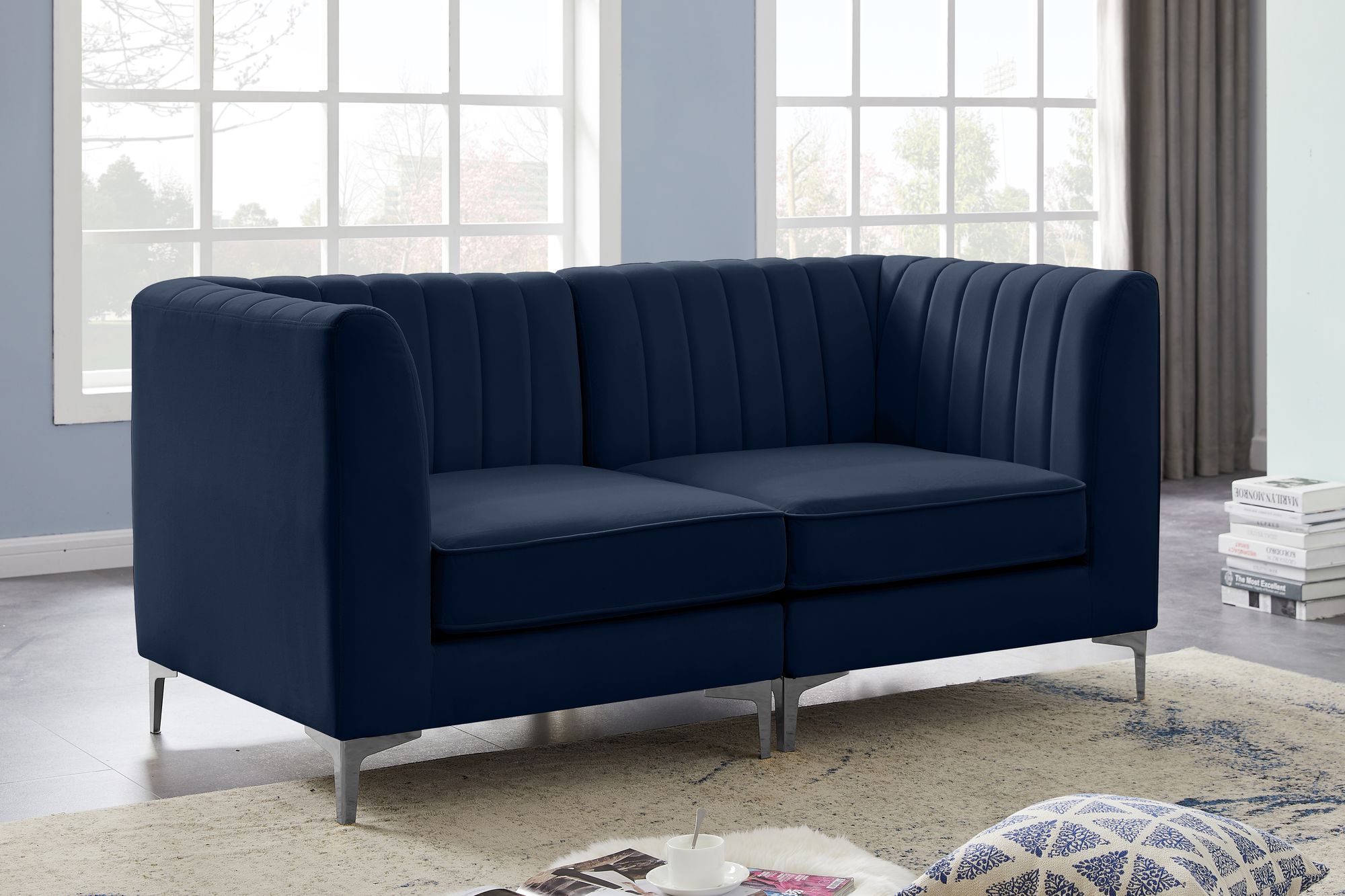 Alina 67" Velvet Modular Sofa