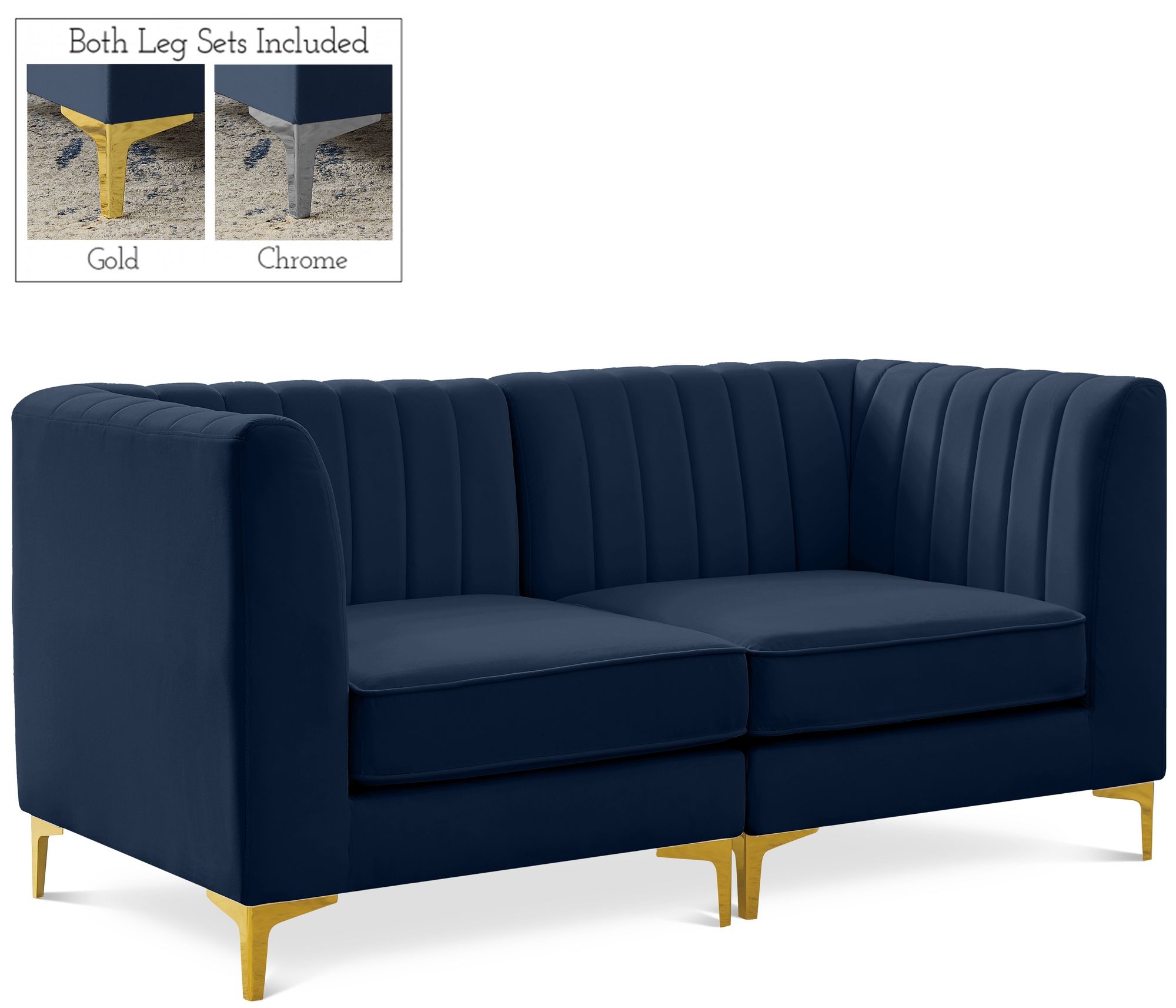Alina 67" Velvet Modular Sofa