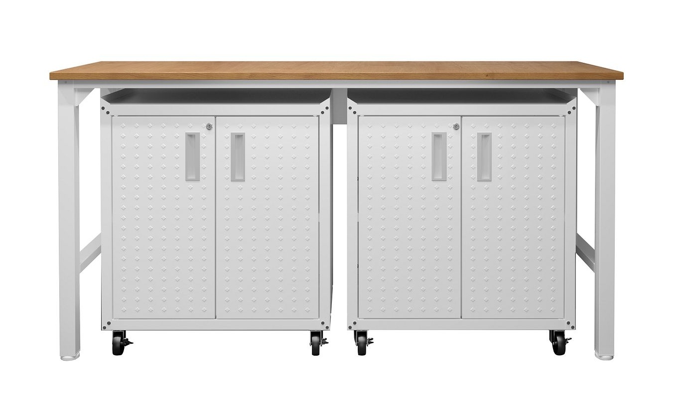 Fortress 3-Piece Textured Metal Garage Storage Set, Composition 1