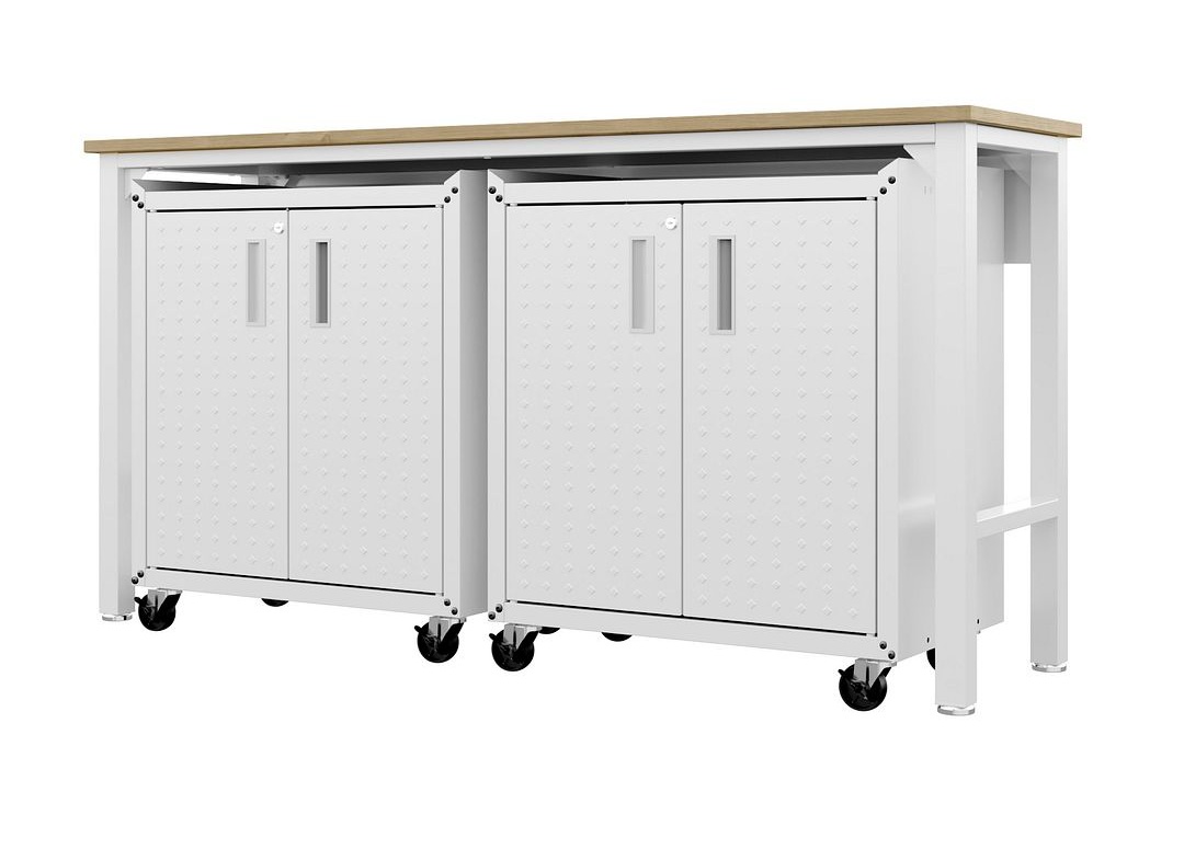 Fortress 3-Piece Textured Metal Garage Storage Set, Composition 1